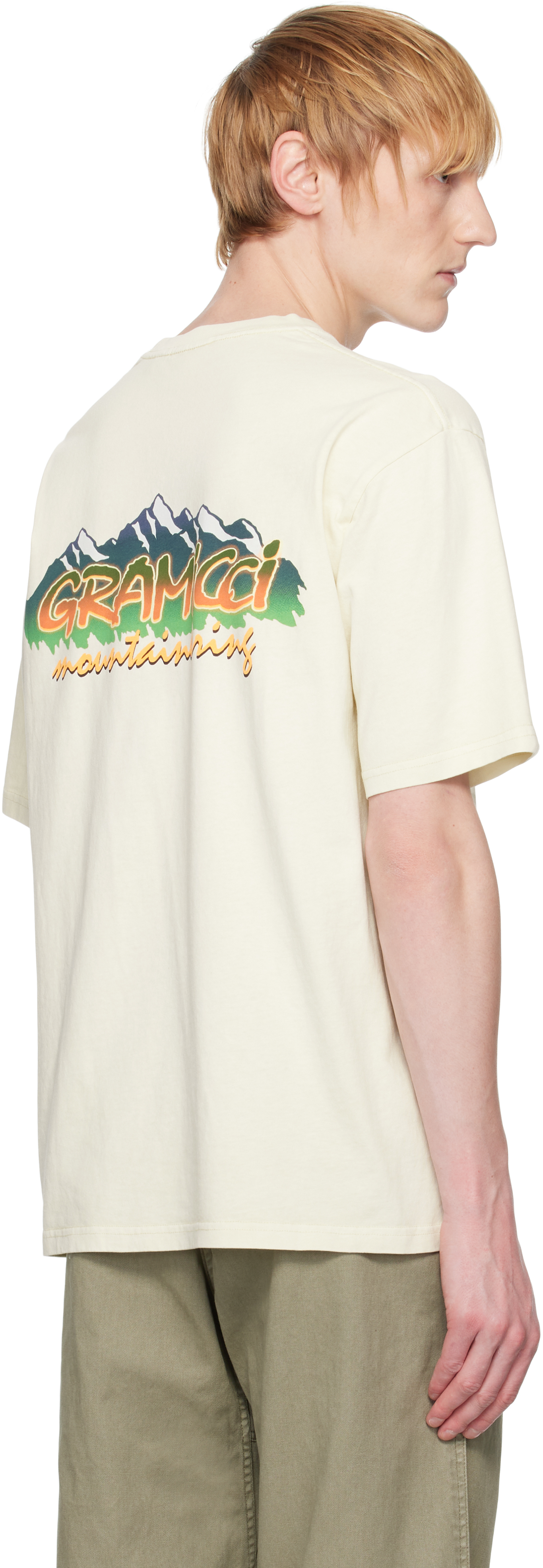 Gramicci Off-white Mountaineering T-shirt In Natural Pigment