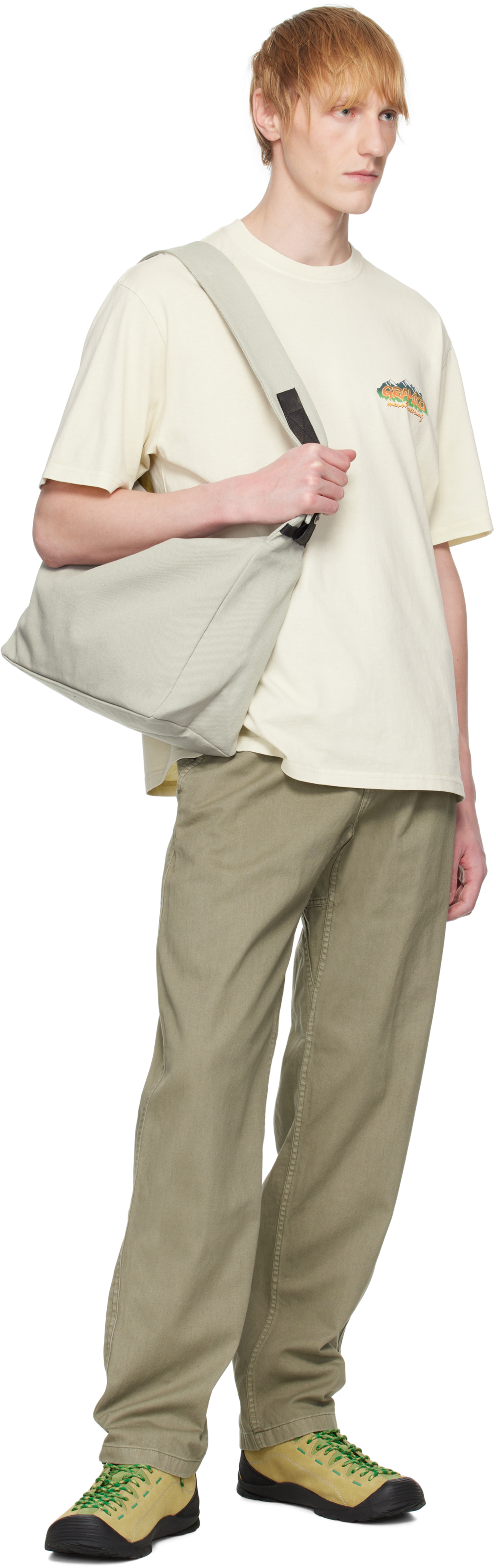 Gramicci Off-white Mountaineering T-shirt In Natural Pigment