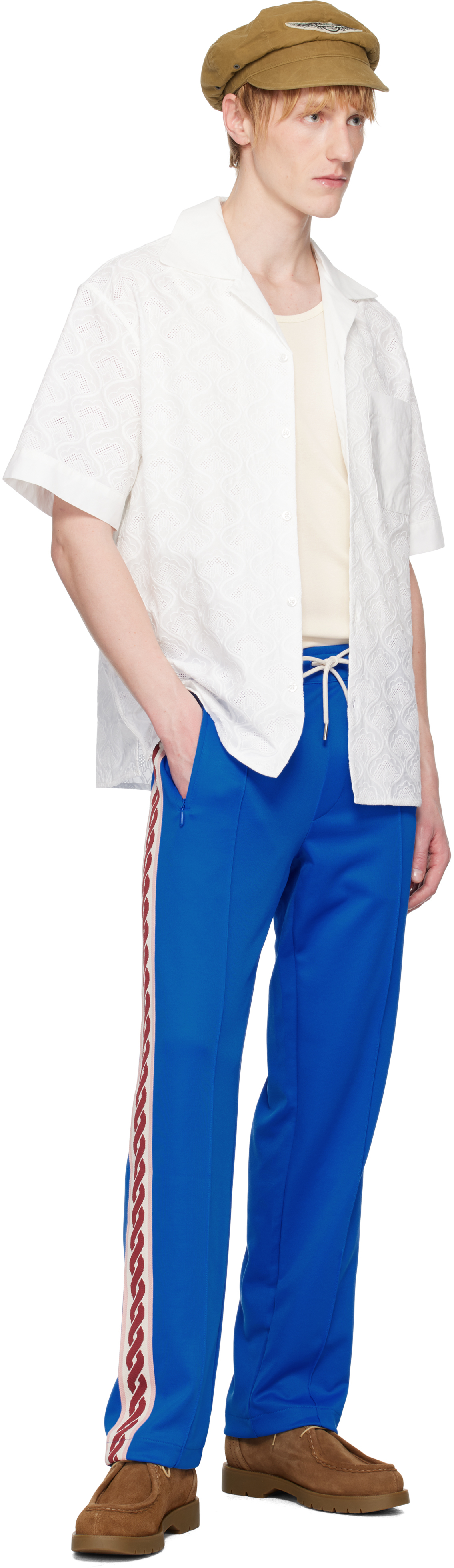 Drôle De Monsieur White 'la Chemise Brodée Tapisserie' Shirt In White
