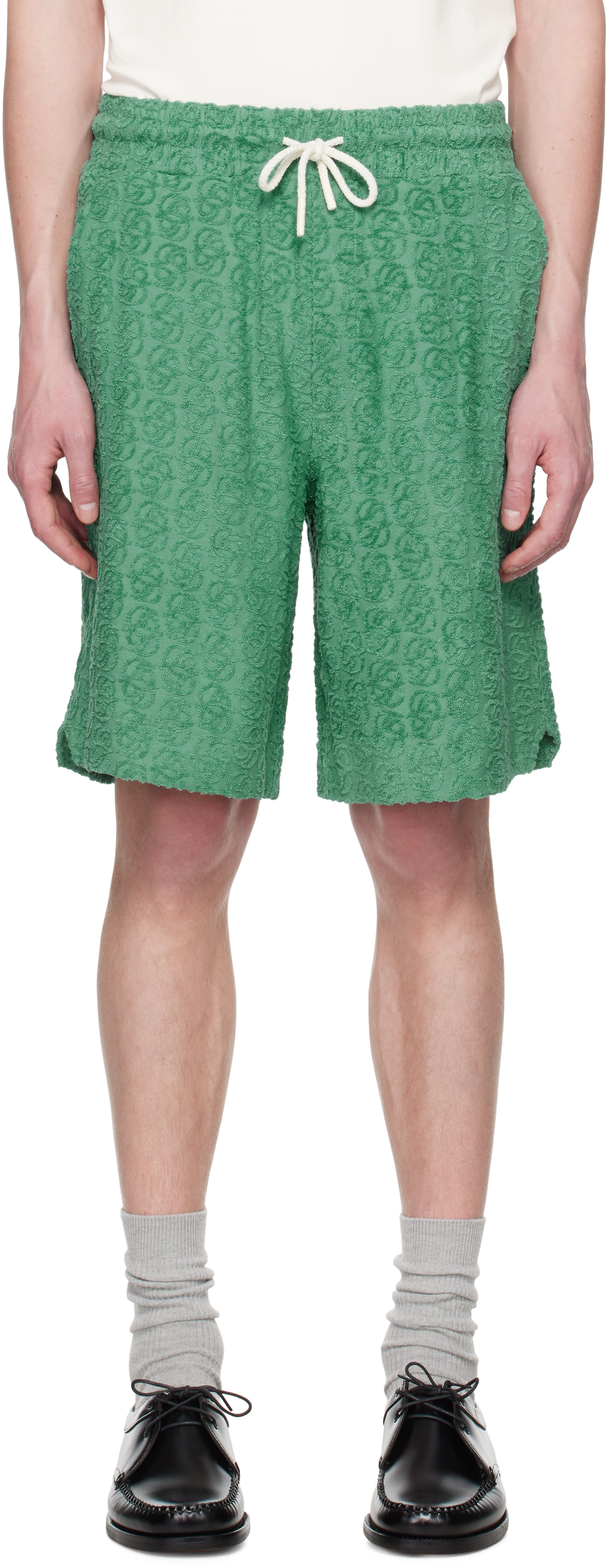 ★DROLE DE MONSIEUR★Le Short Faience BBS122VI004GREEN Drôle de Monsieur La Chemise Faïence Green | BSTN Store