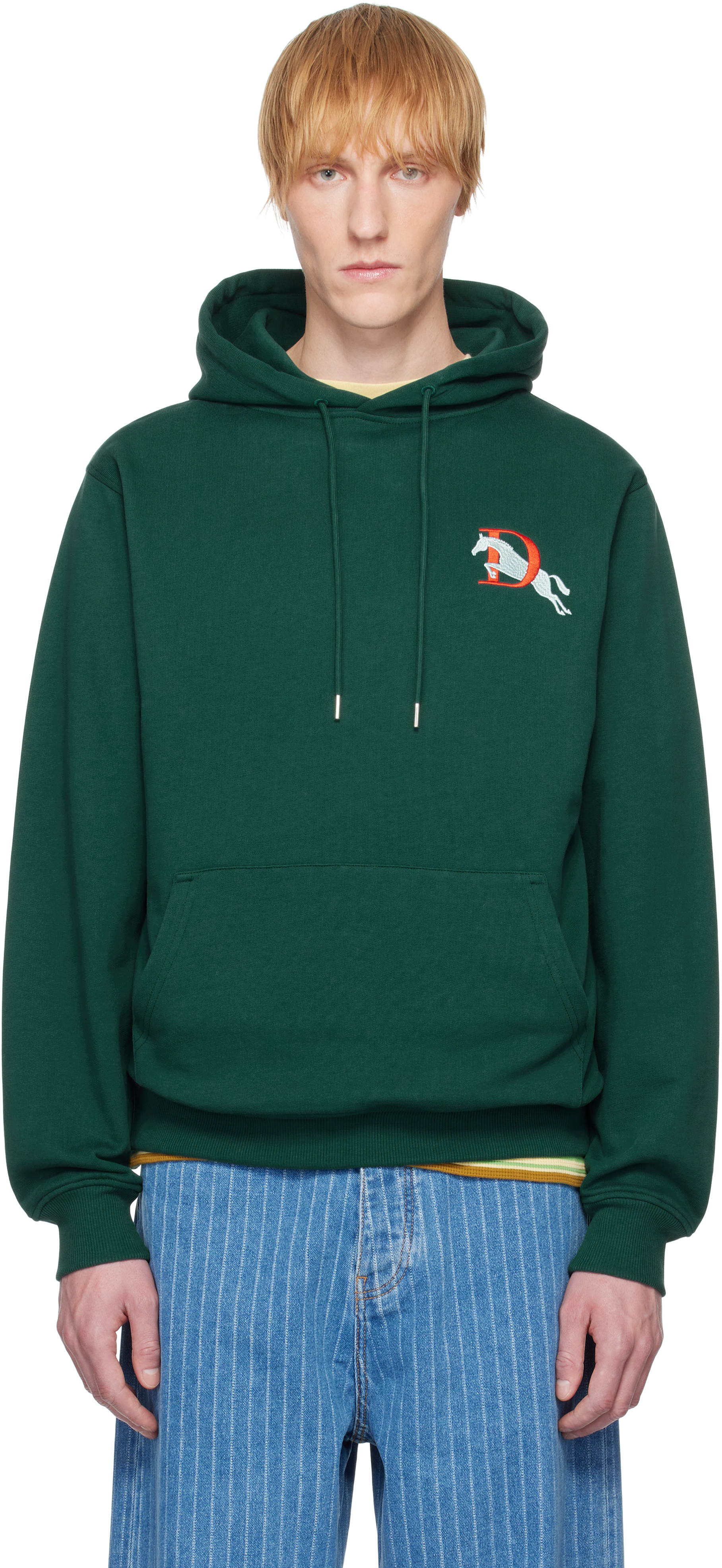 Green 'Le Hoodie Polo' Hoodie