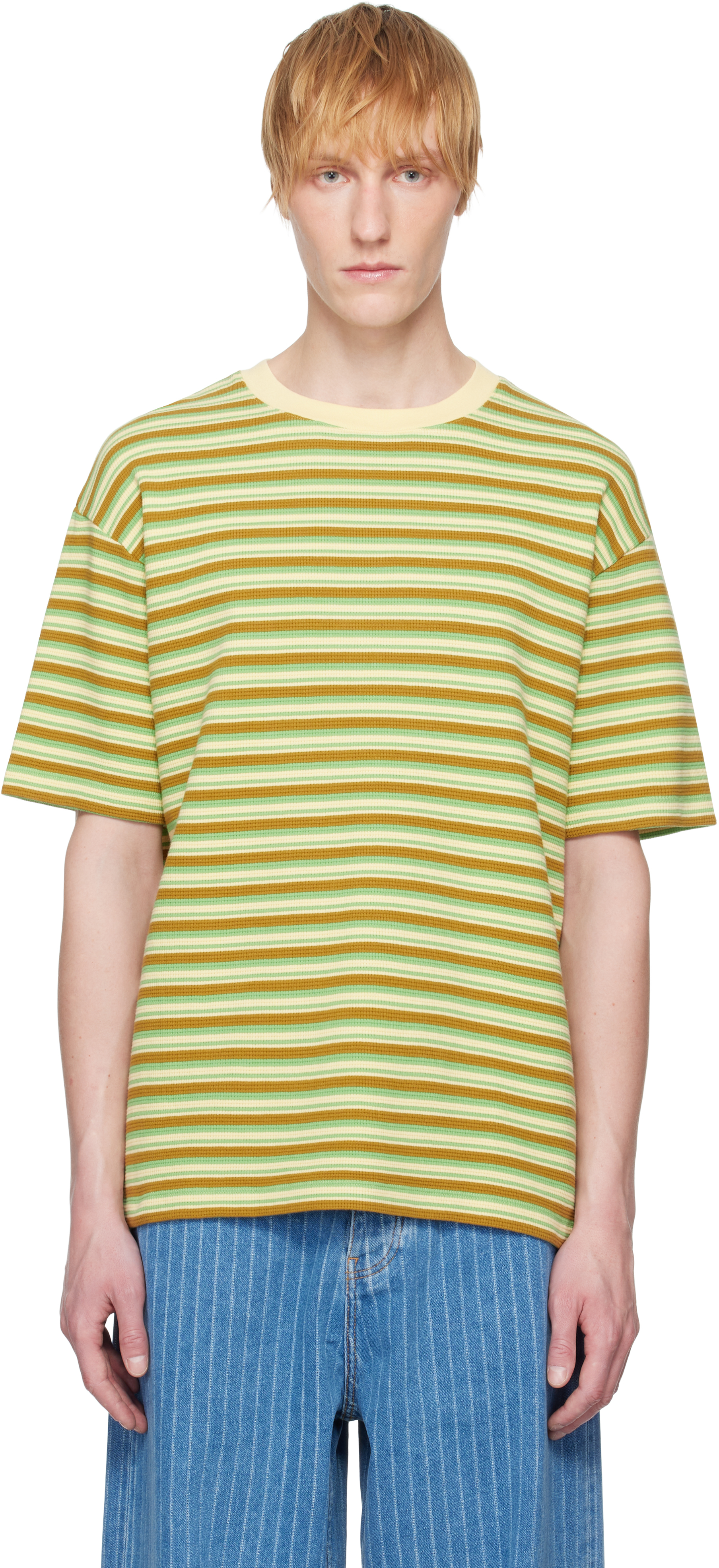 Green & Yellow 'Le T-Shirt Rayé' T-shirt