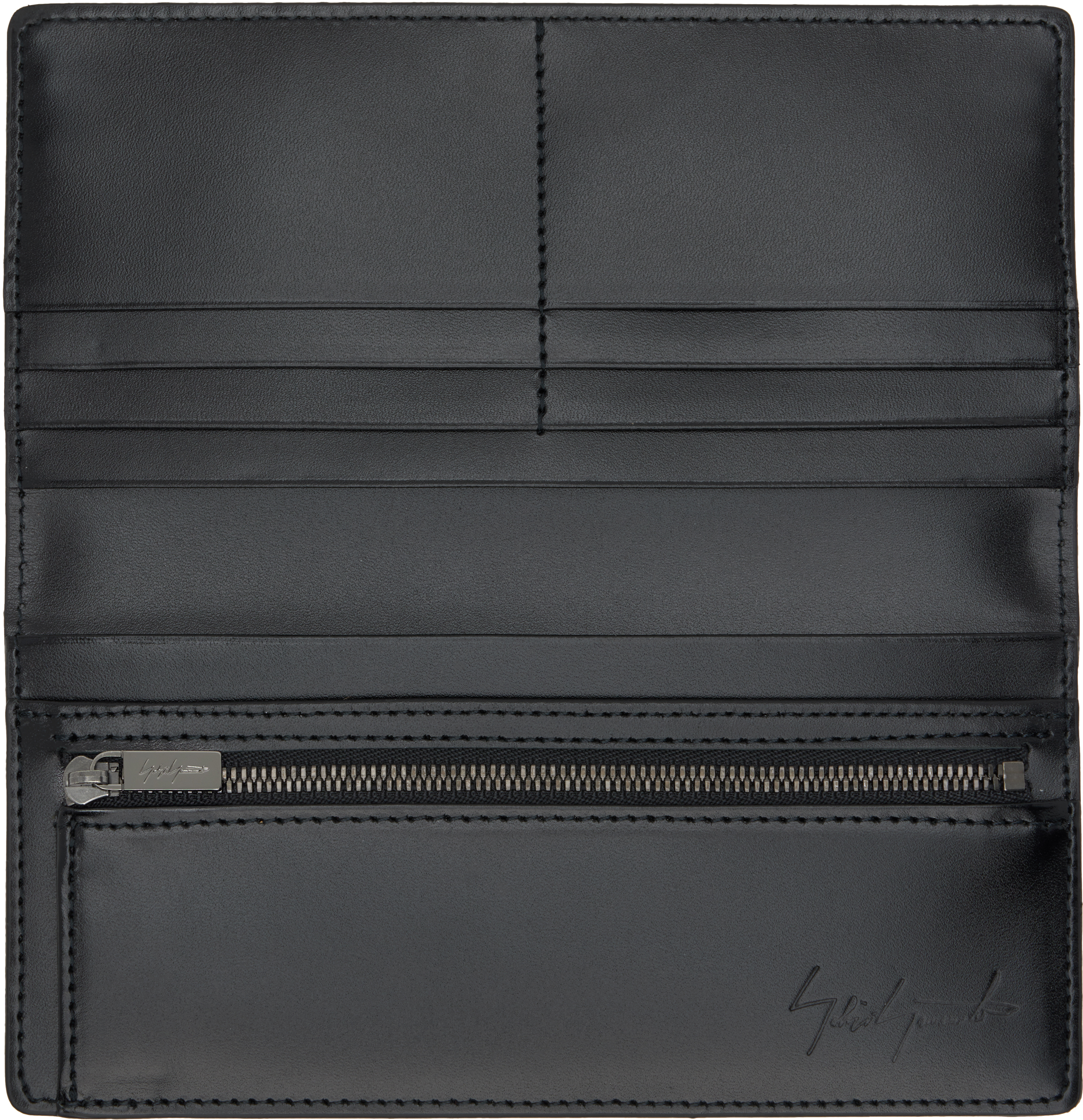 Yohji Yamamoto Black Long Wallet In Black