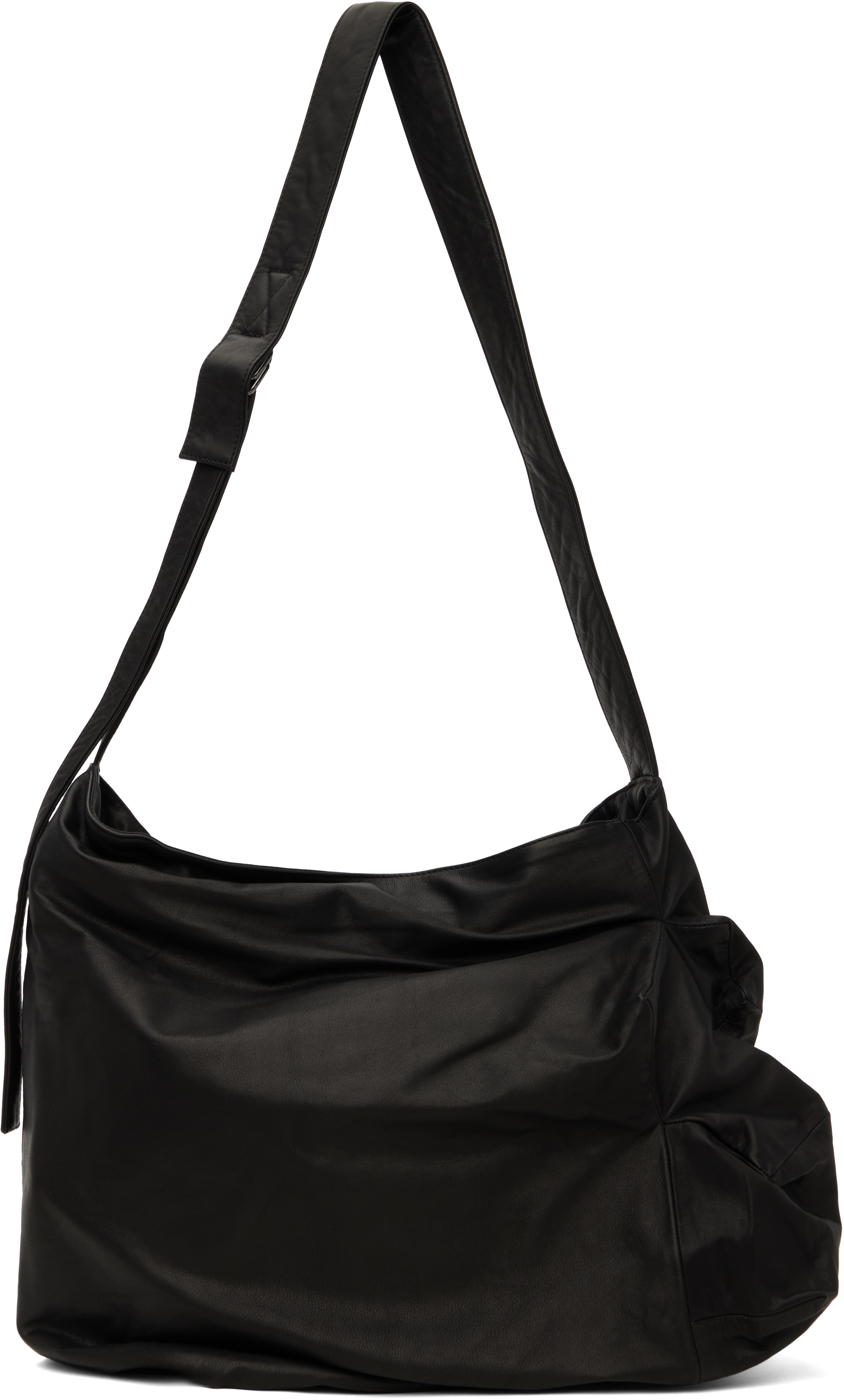 Black Uneven Crossbody Bag