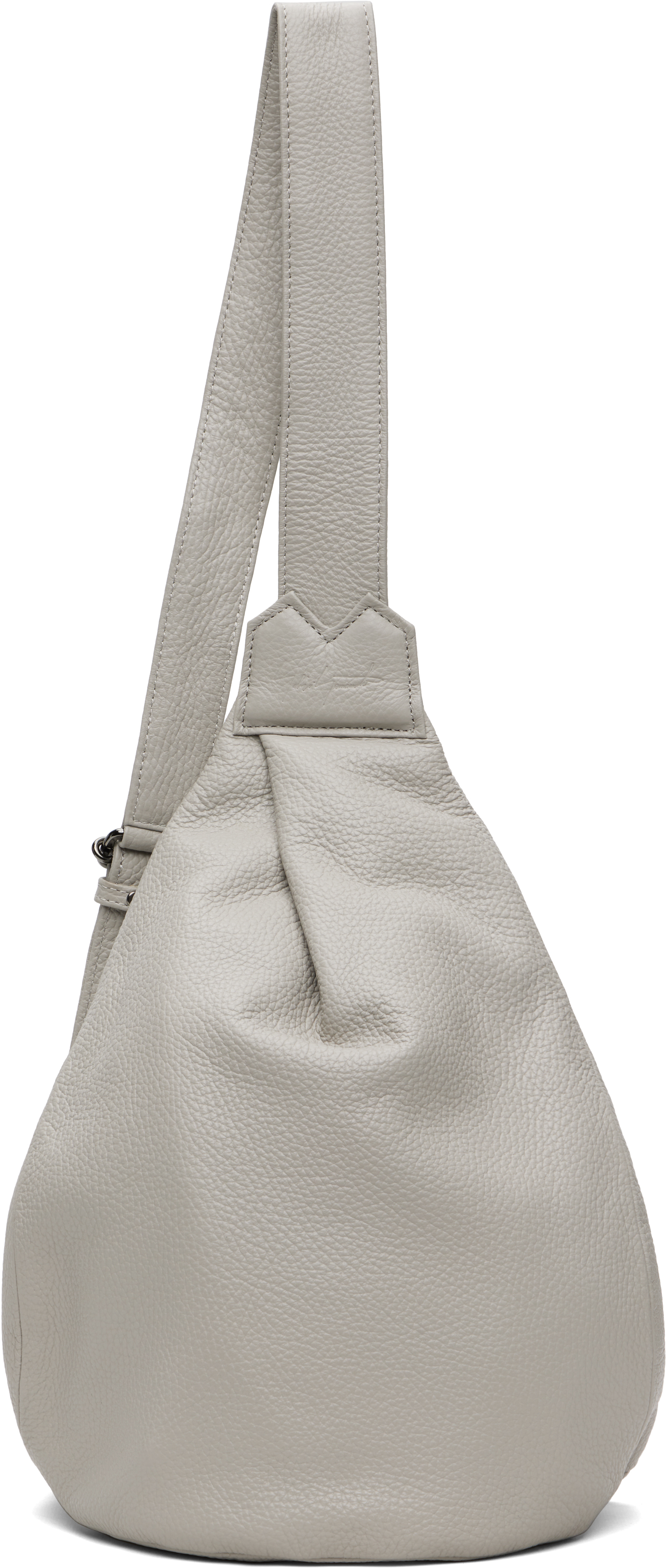 Yohji Yamamoto Gray Tuck Sling Small Bag