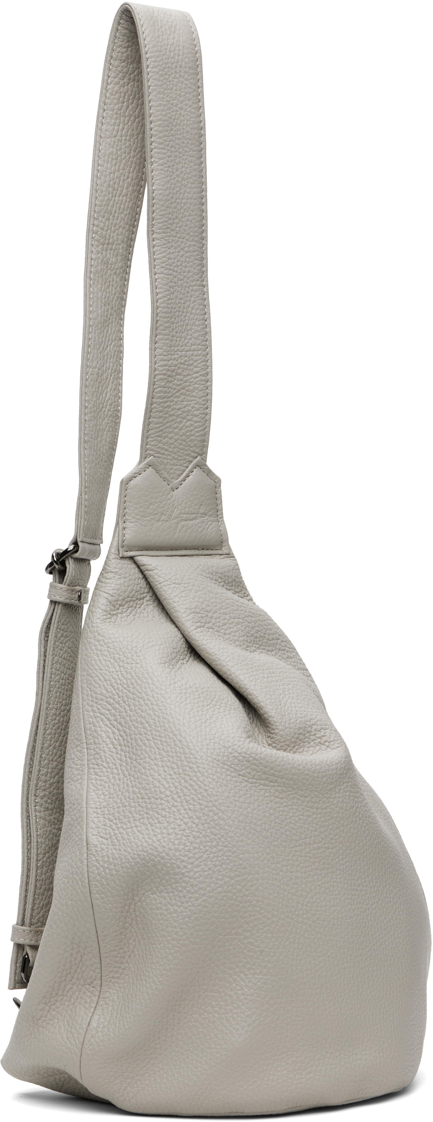 Yohji Yamamoto Gray Tuck Sling Small Bag