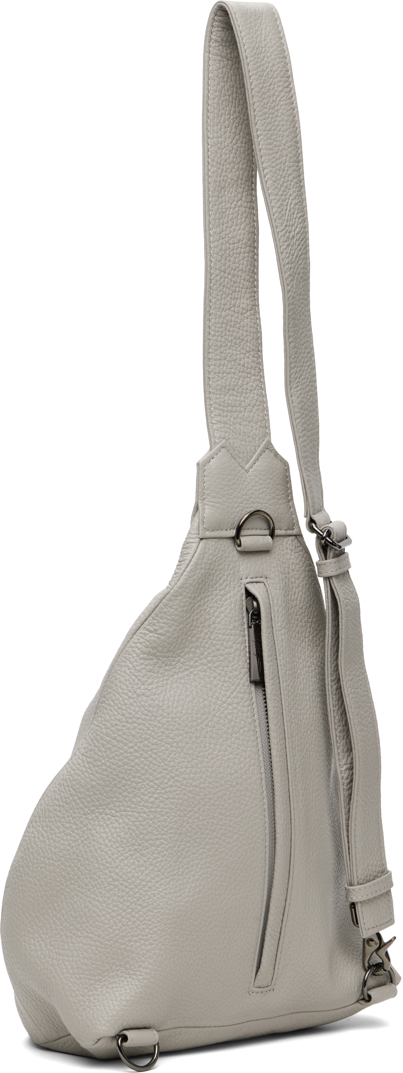 Yohji Yamamoto Gray Tuck Sling Small Bag