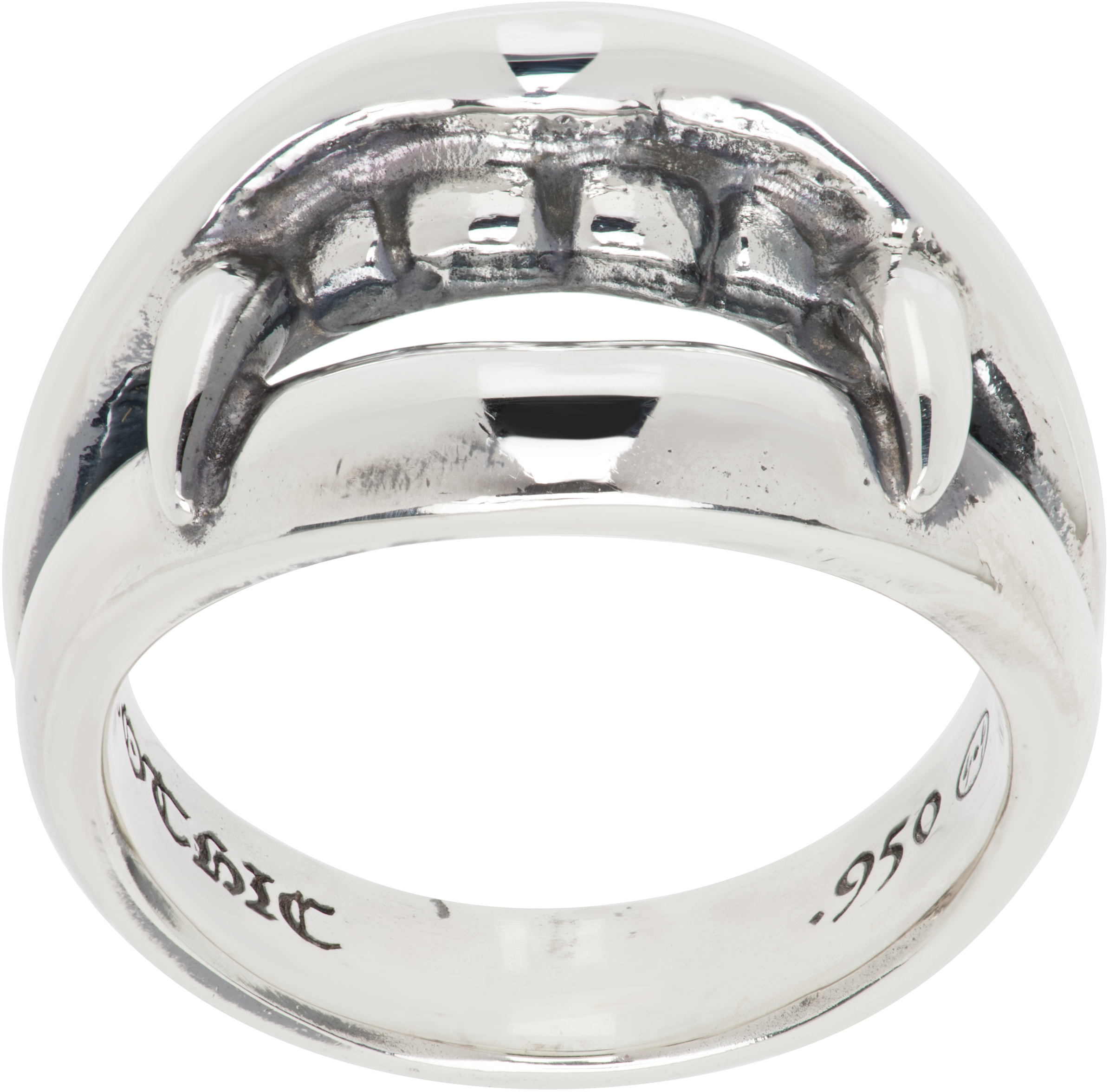 Silver Vampire Fang Ring by YOHJI YAMAMOTO on Sale