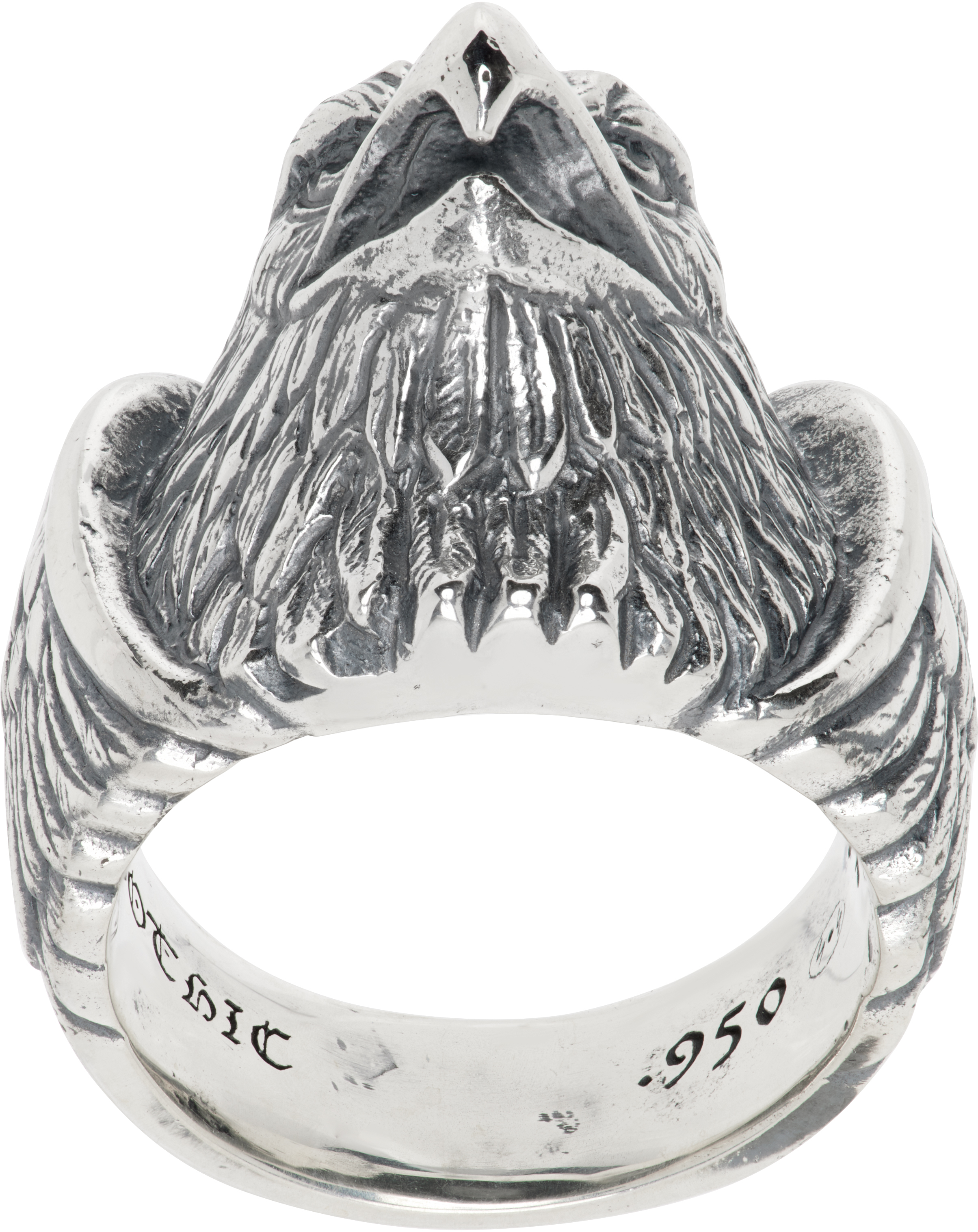 Silver Eagle Head Ring