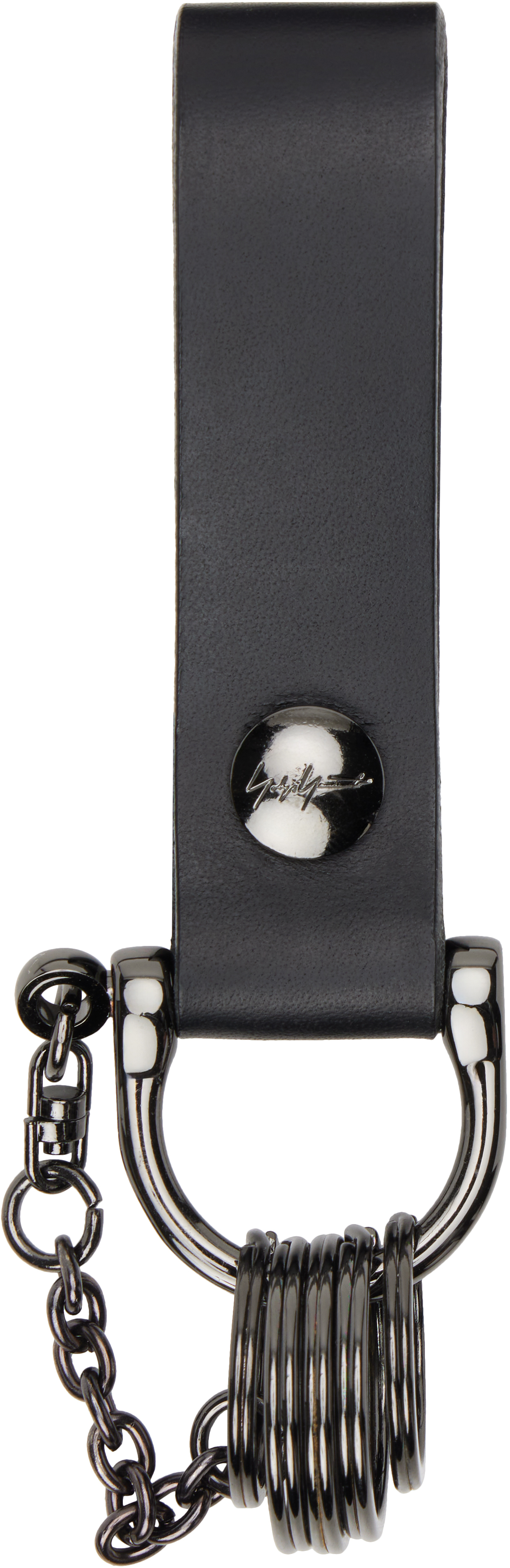 Yohji Yamamoto Black Discord Keychain In 1 Black