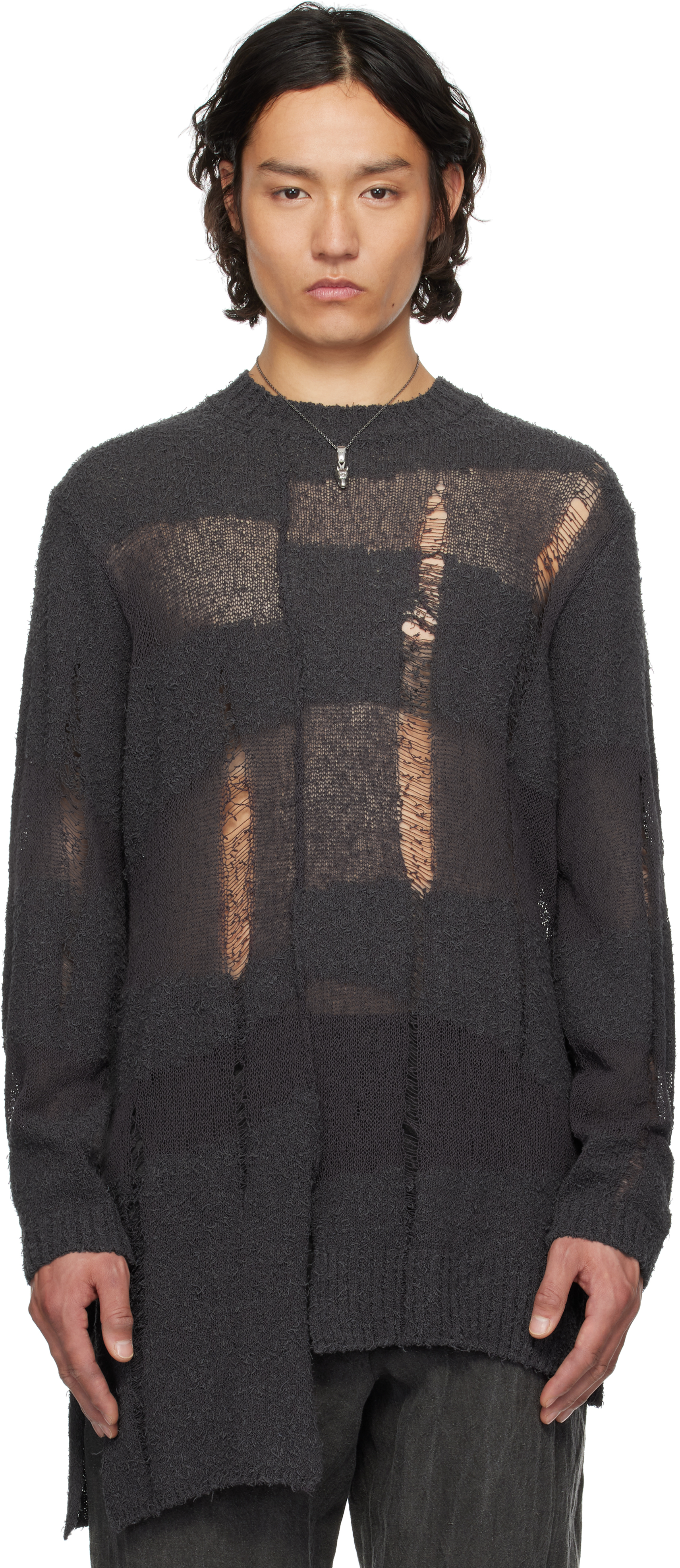 その他 GYAROMI Gray 5G Randome Damage Processed Sweater by YOHJI YAMAMOTO