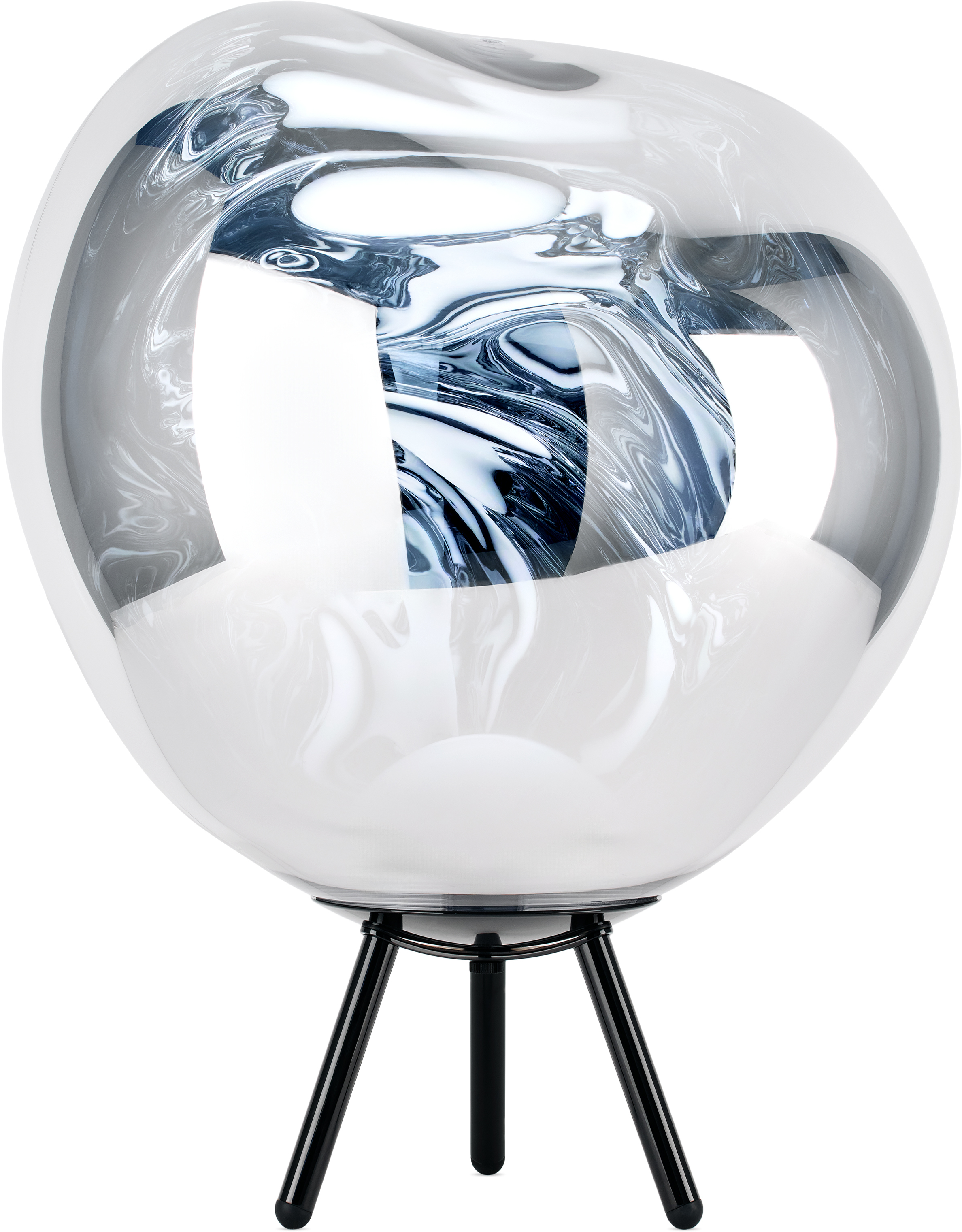 Silver Melt Large Portable Lamp by Tom Dixon | SSENSE