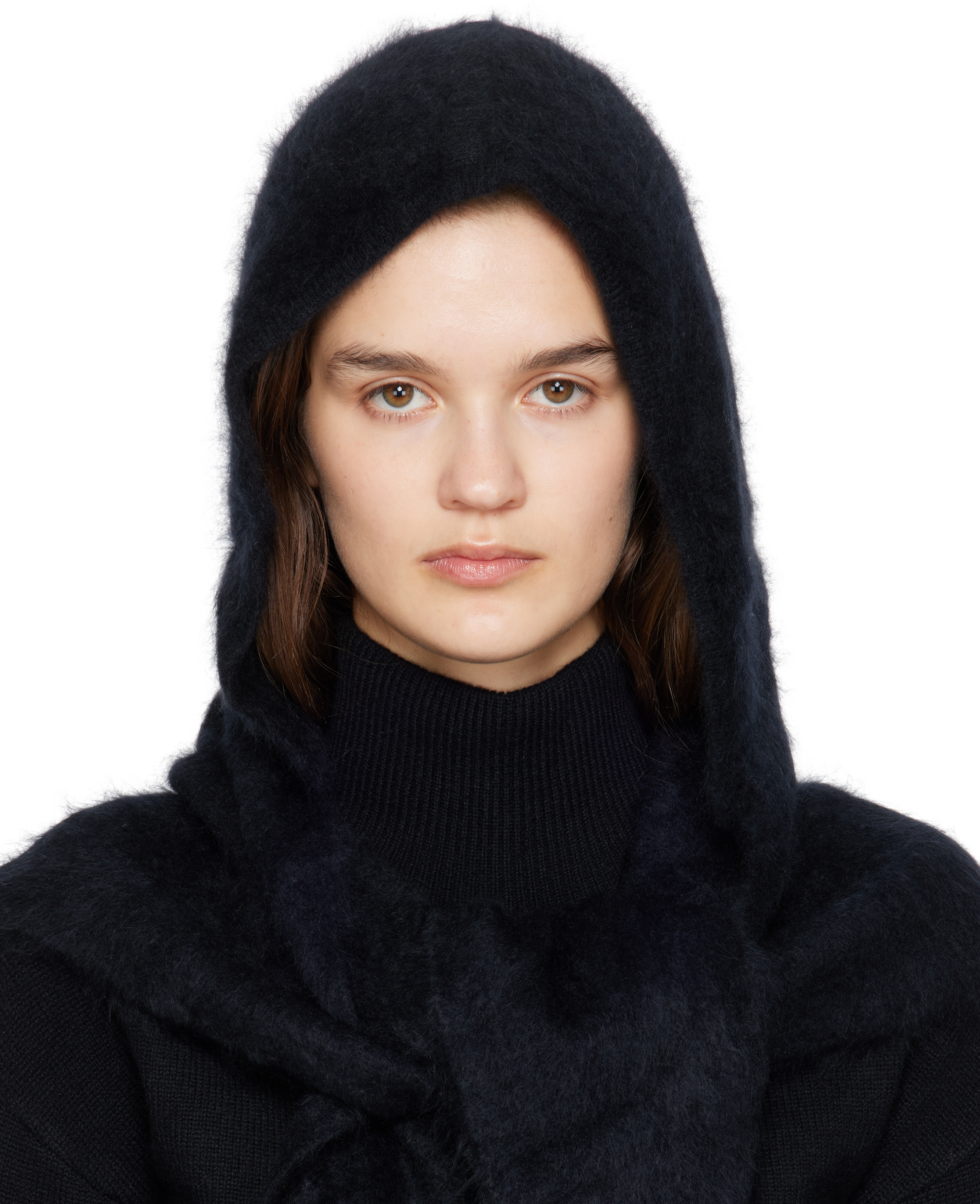 Shop Lisa Yang Black 'the Rina' Scarf In Bk Black Brushed