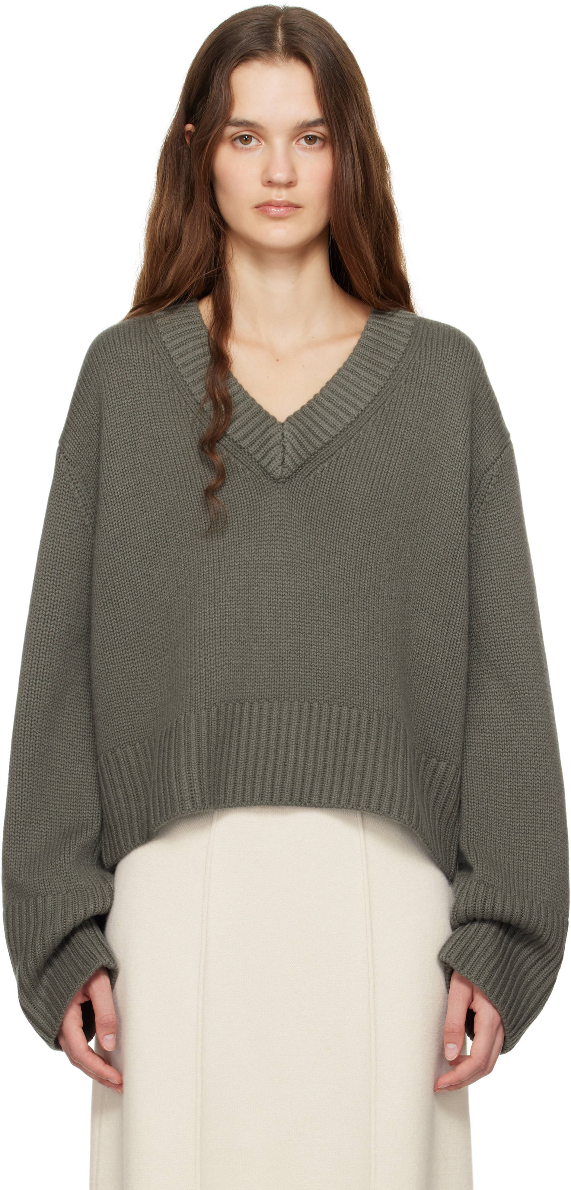 Lisa Yang Khaki Atletta Sweater In Fe Fern