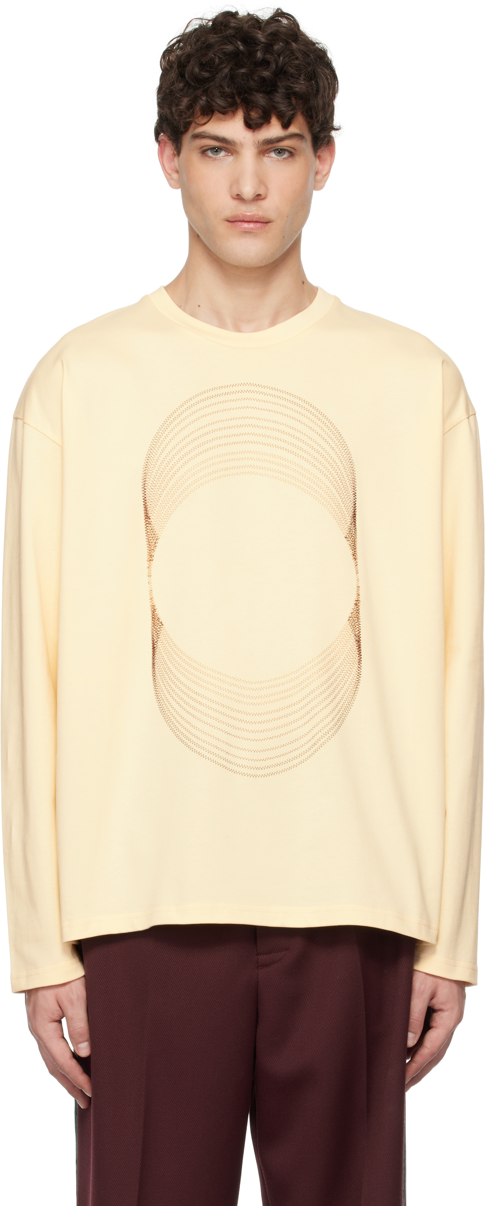 Yellow Sunwaves Embroidered Sweatshirt