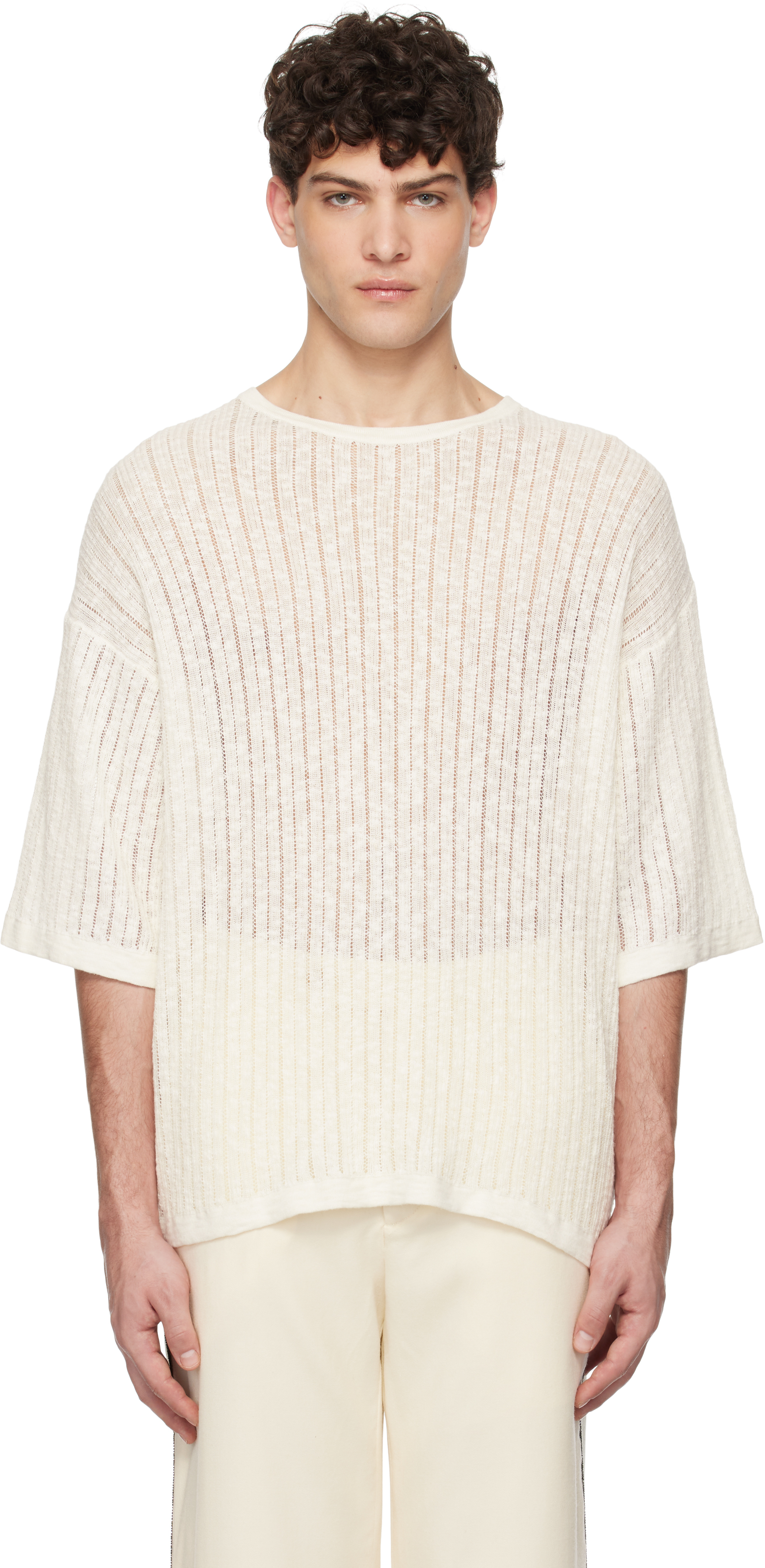 Off-White Pointelle Knit T-shirt