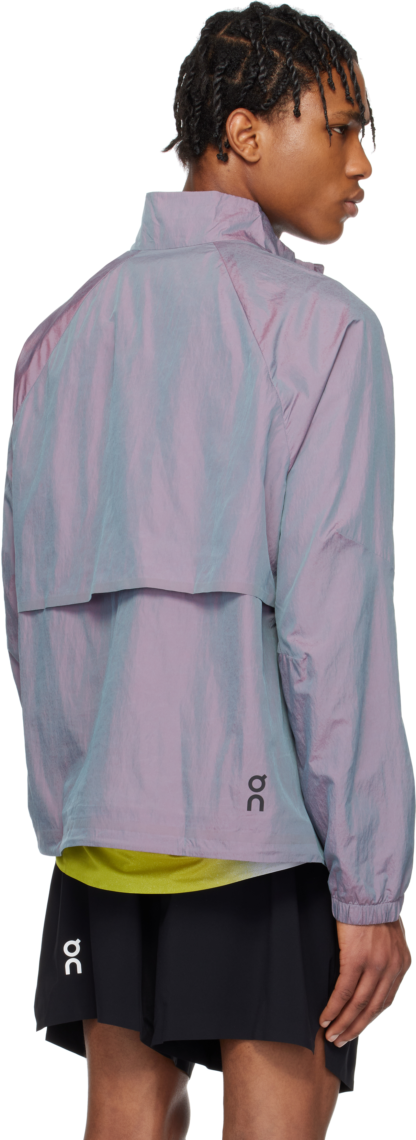 On Court Logo-print Iridescent Recycled-shell Track Jacket In Pink