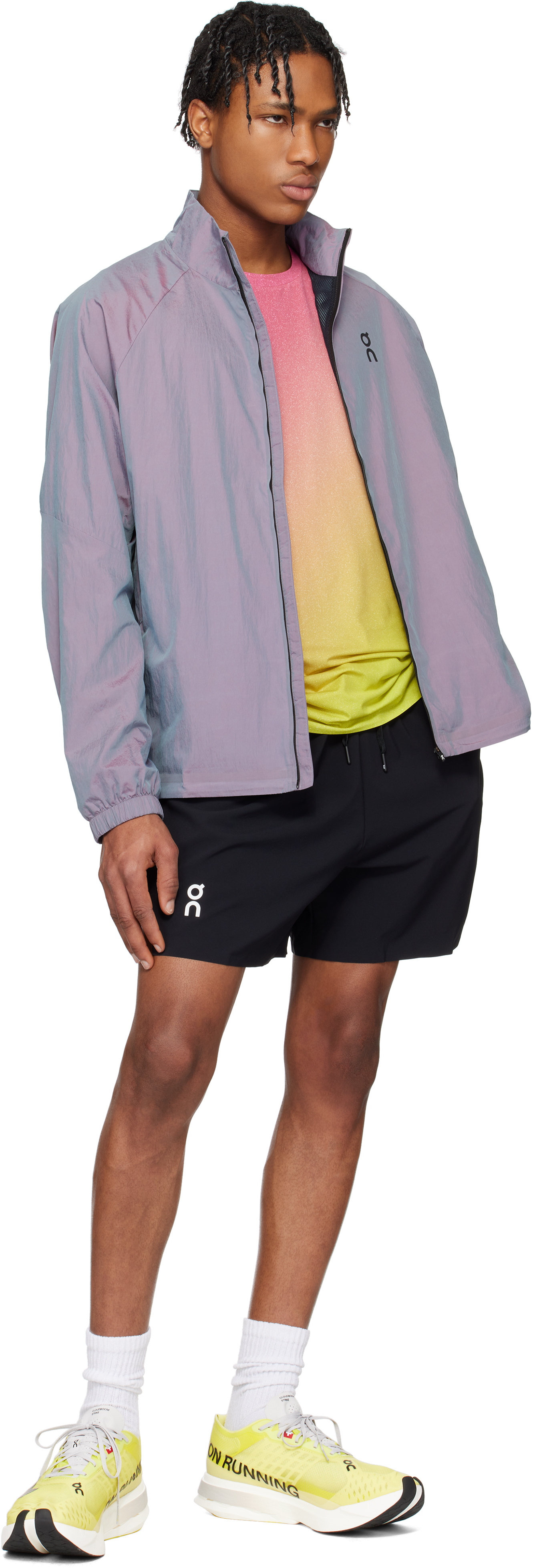 On Court Logo-print Iridescent Recycled-shell Track Jacket In Pink