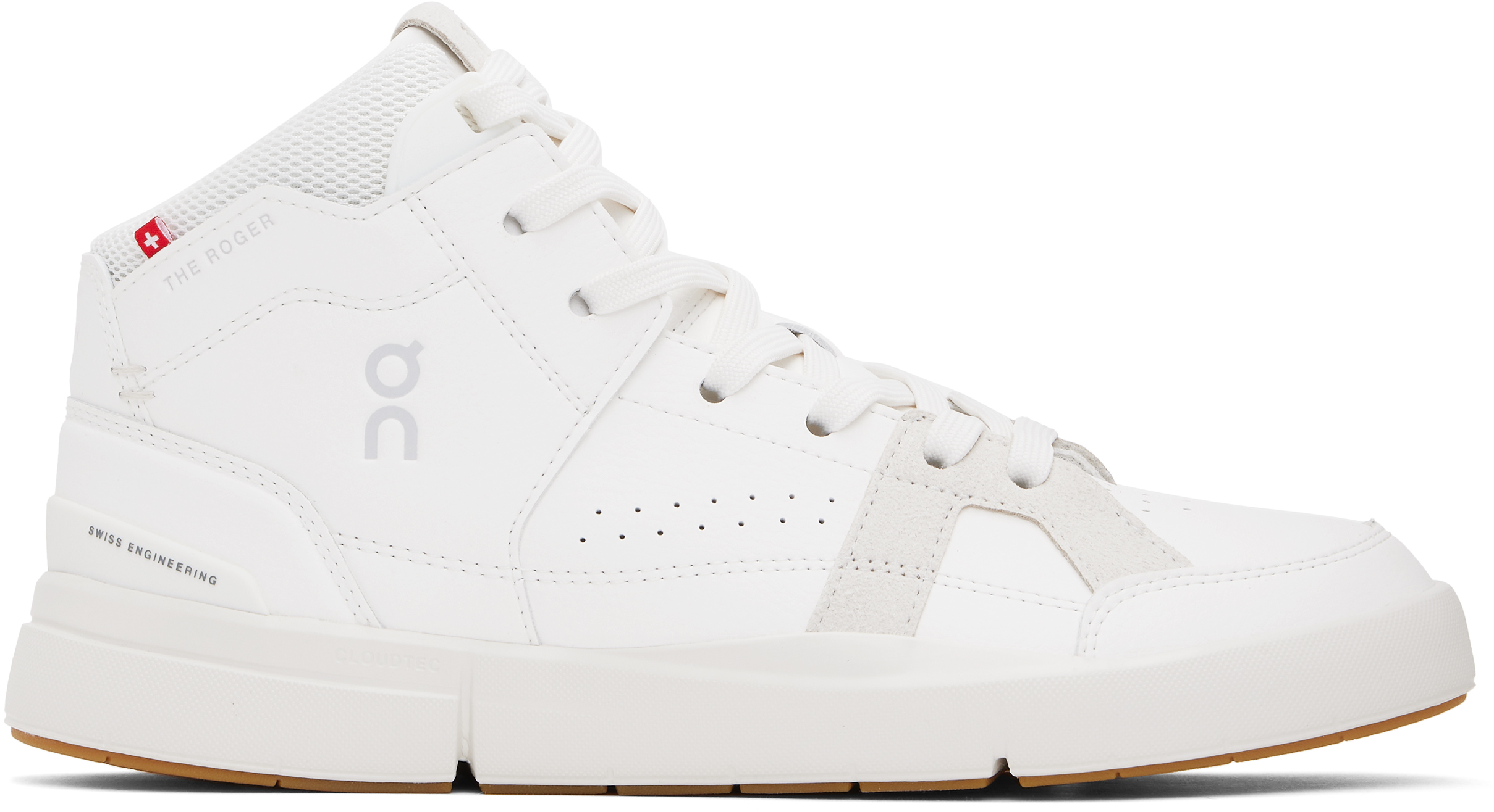 On White 'the Roger' Clubhouse Mid Sneakers In White | Sand