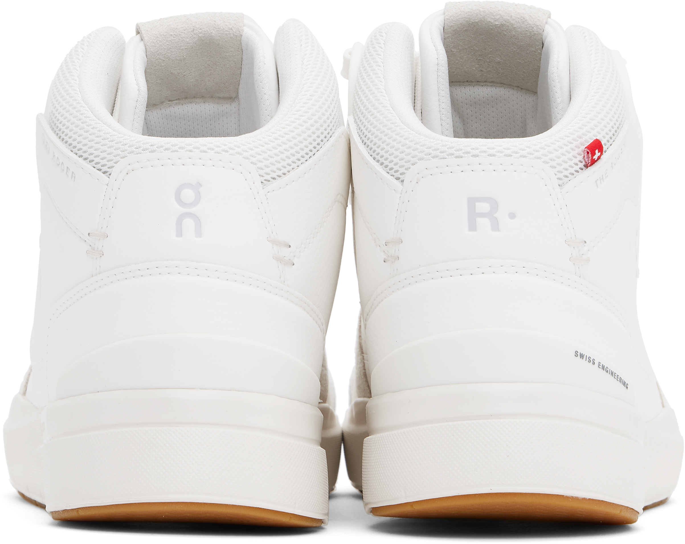 On White 'the Roger' Clubhouse Mid Sneakers In White | Sand