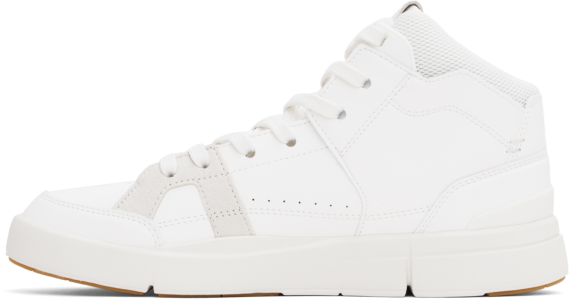 On White 'the Roger' Clubhouse Mid Sneakers In White | Sand