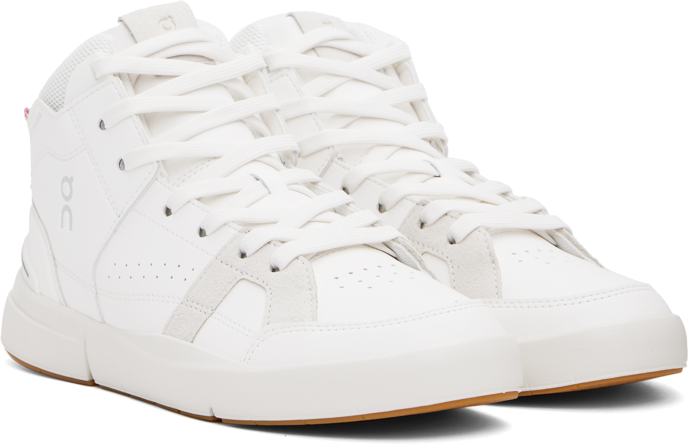 On White 'the Roger' Clubhouse Mid Sneakers In White | Sand