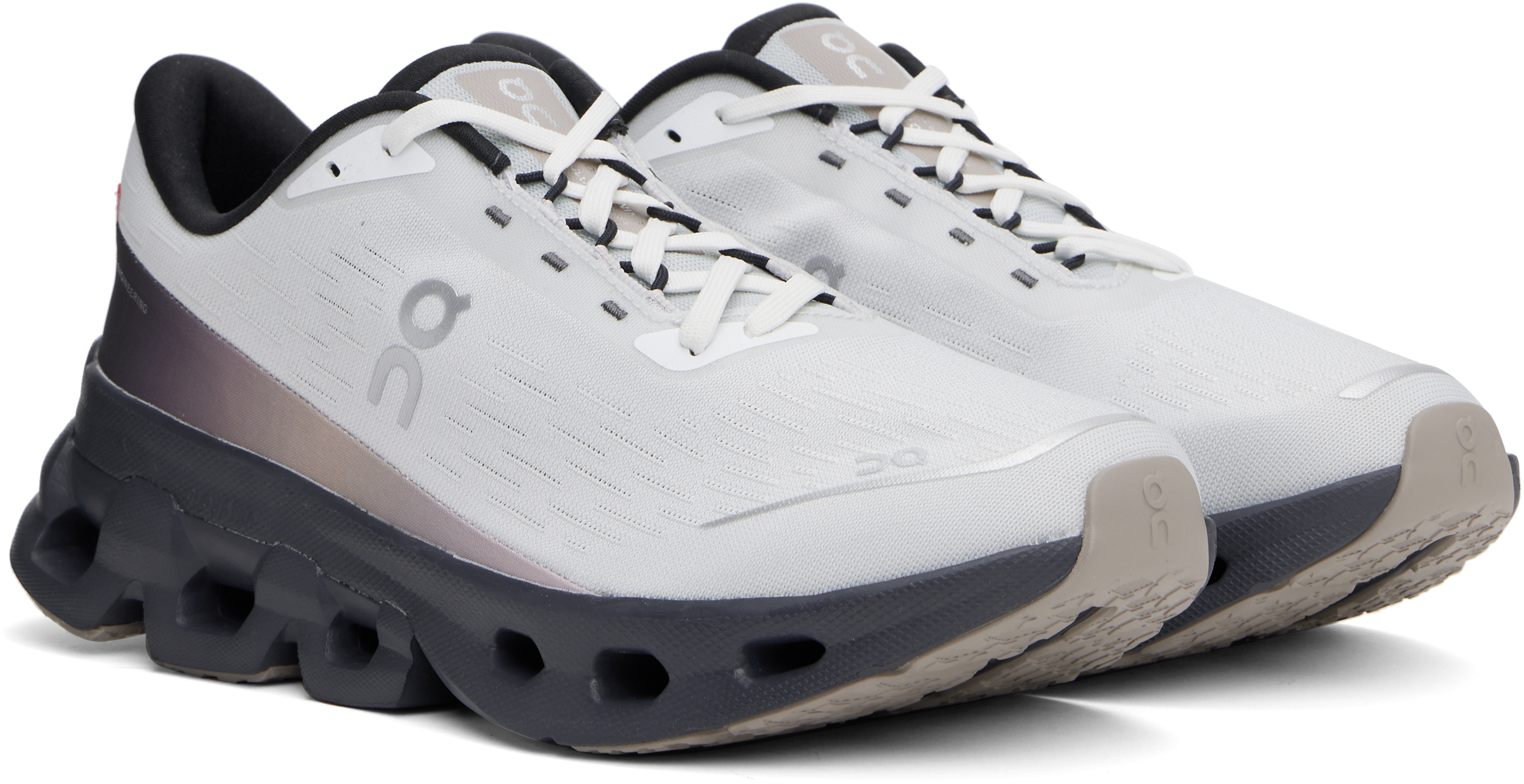 On Cloudspark Mesh Sneakers In Glacier | Fog