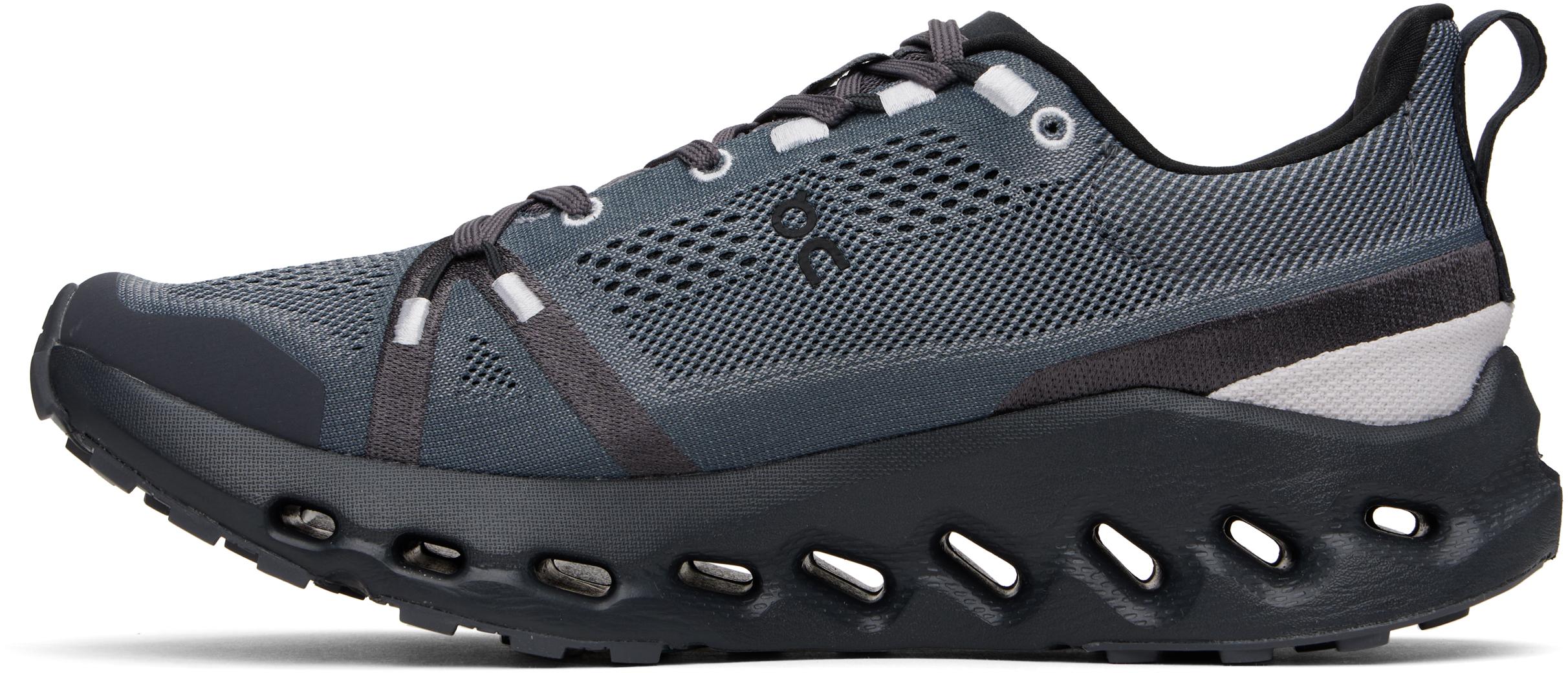 On Gray & Black Cloudsurfer Trail Sneakers In Eclipse | Black