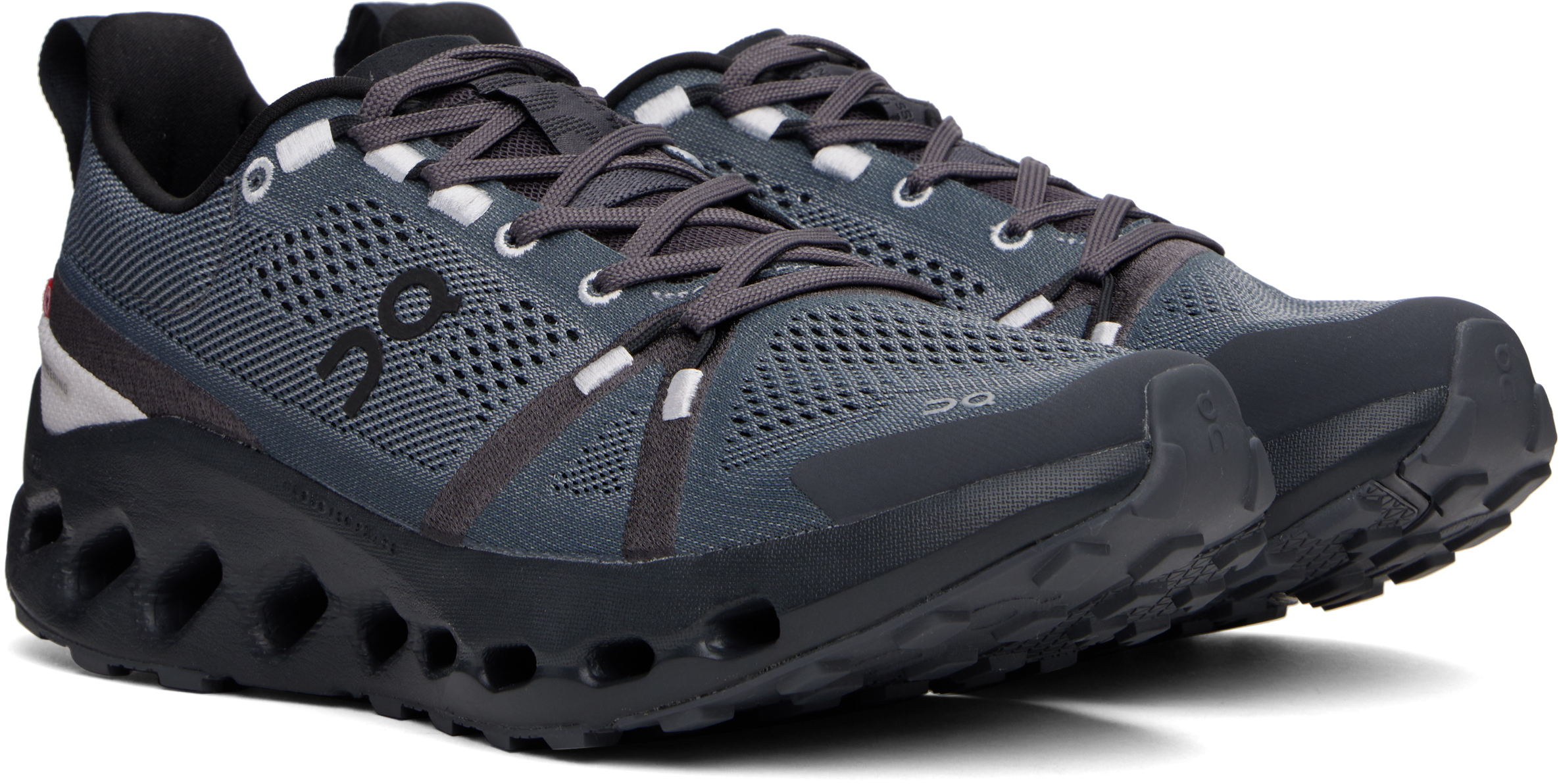 On Gray & Black Cloudsurfer Trail Sneakers In Eclipse | Black