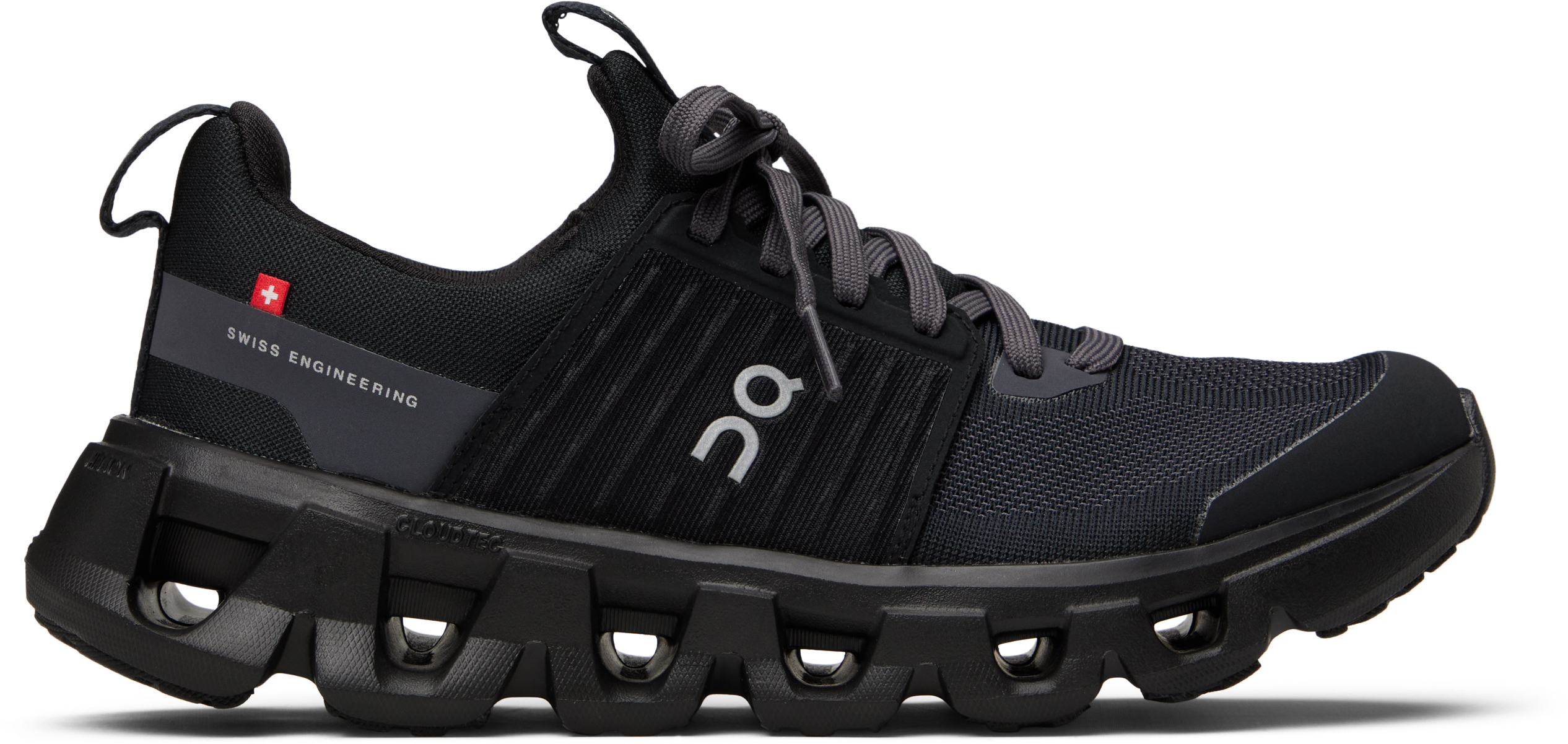 On Big Kids Black Cloudswift Sneakers In Black | Eclipse