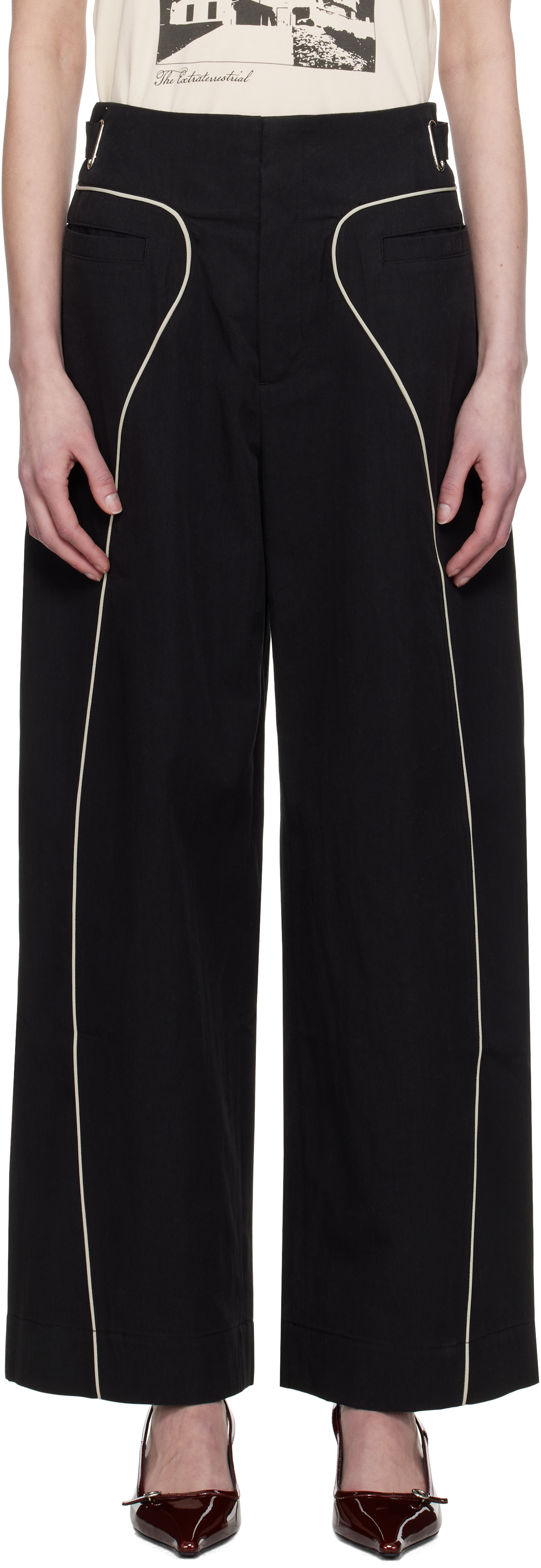 Black Orbit Wide Trousers