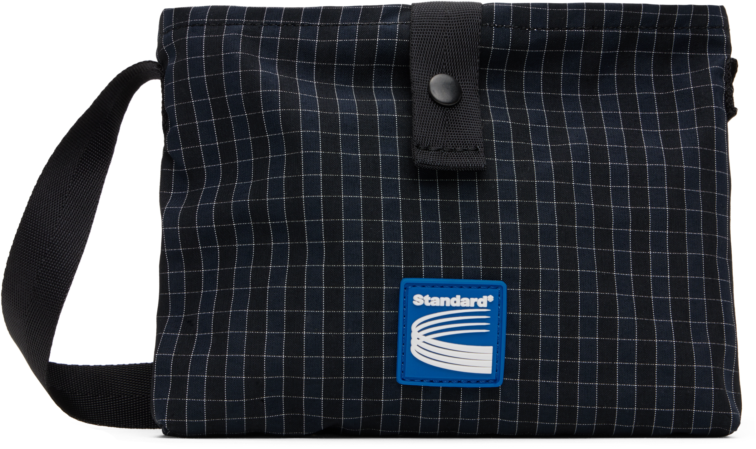 Navy Check Sacoche Bag