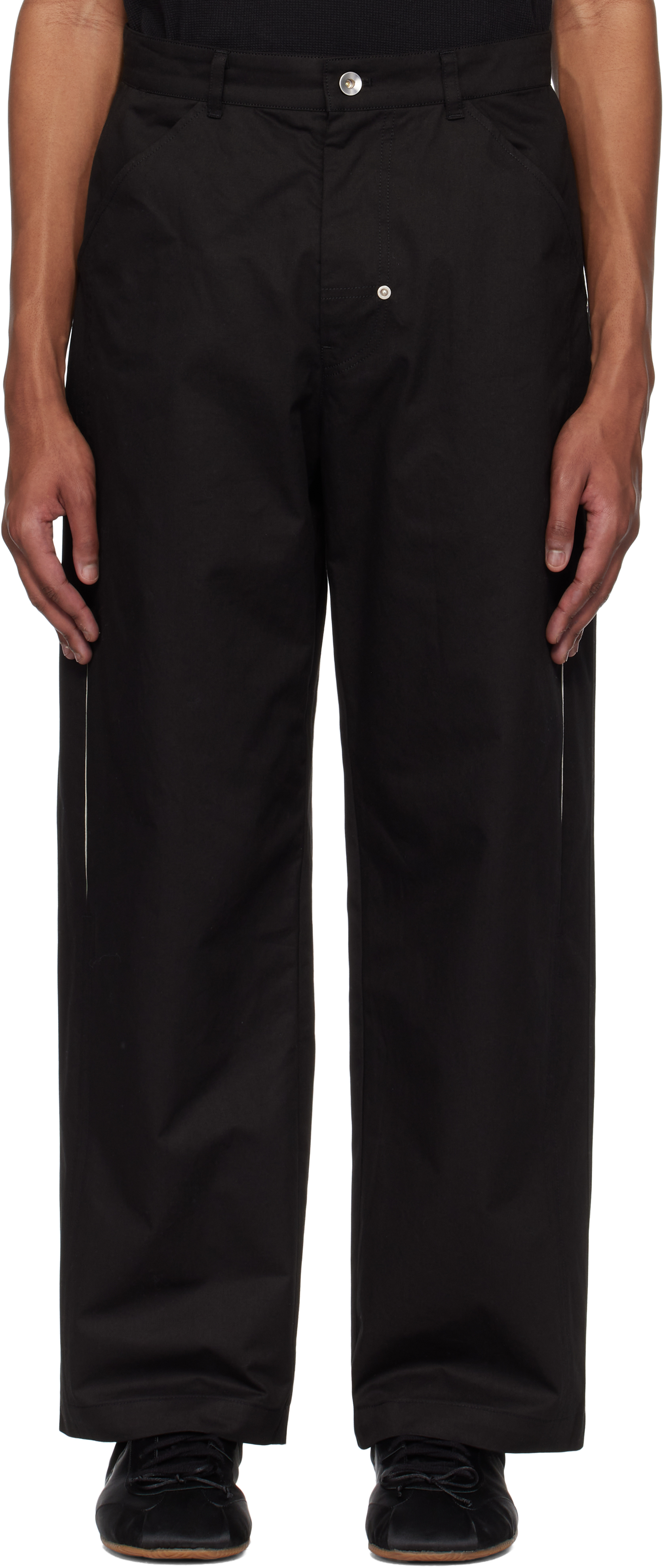 Black Color Slit Trousers