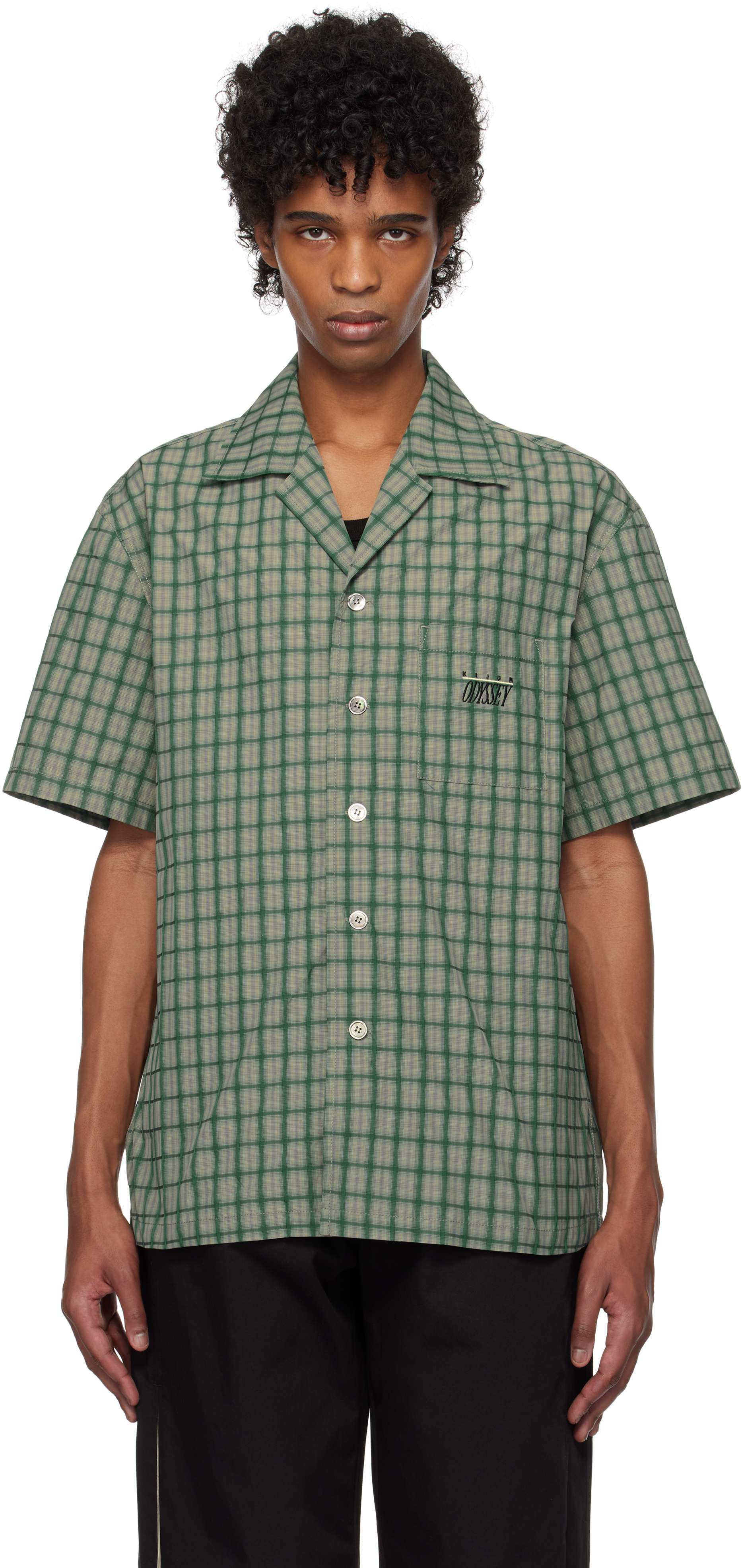 Green Check Half Sleeve Shirt