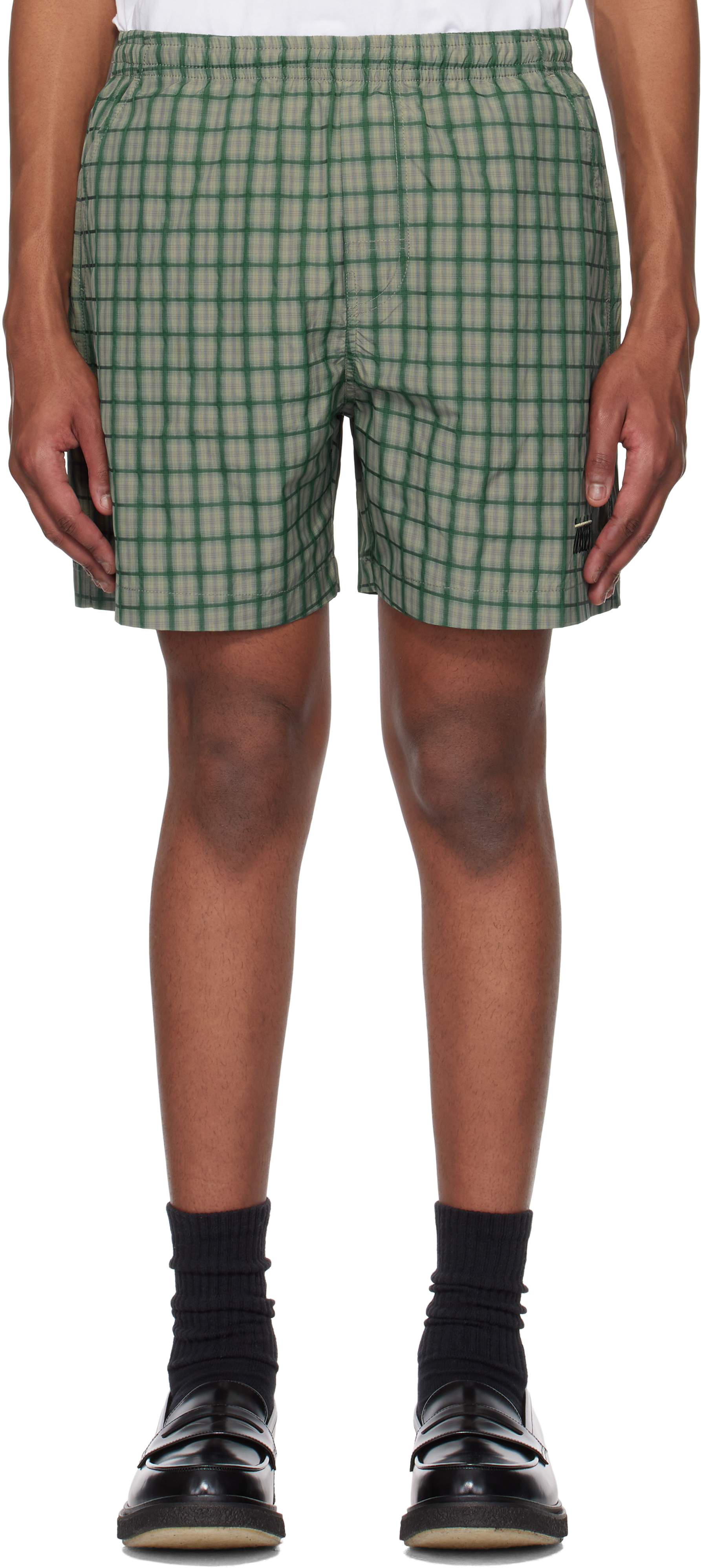 Green Check Shorts