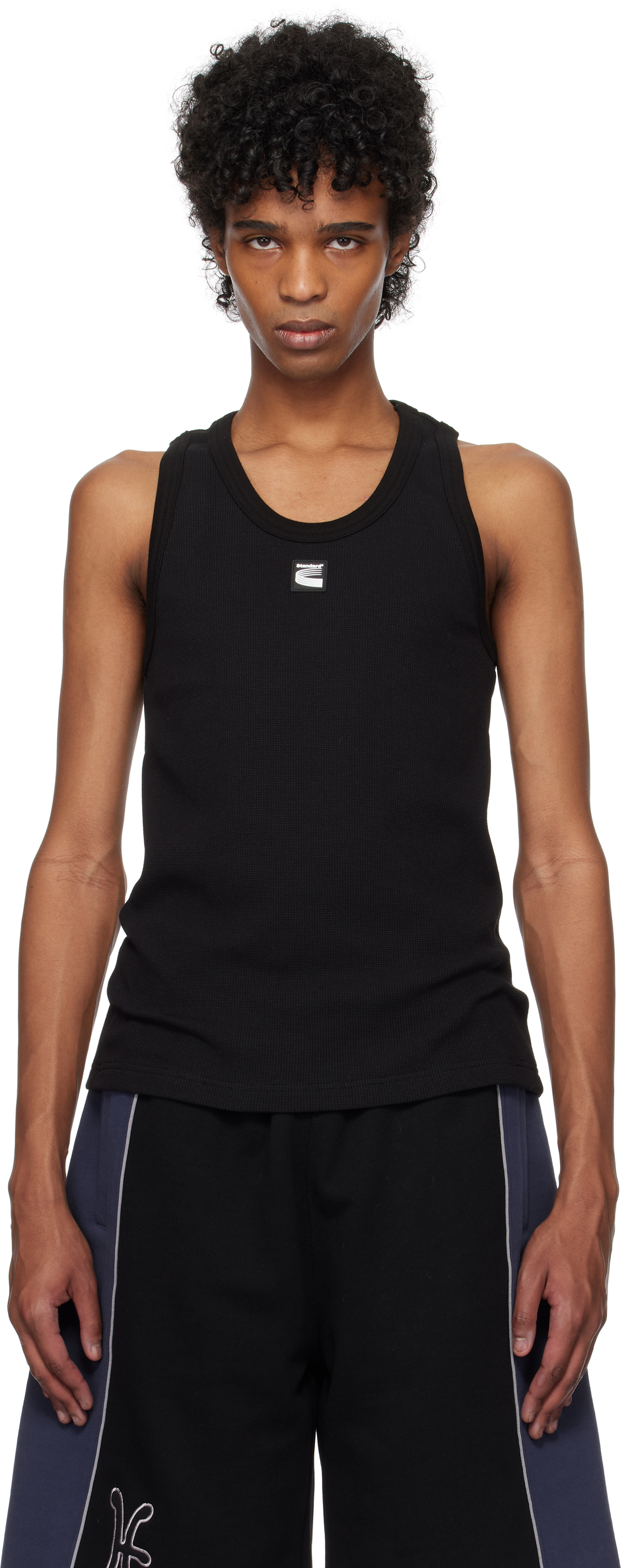 Black Patch Tank Top