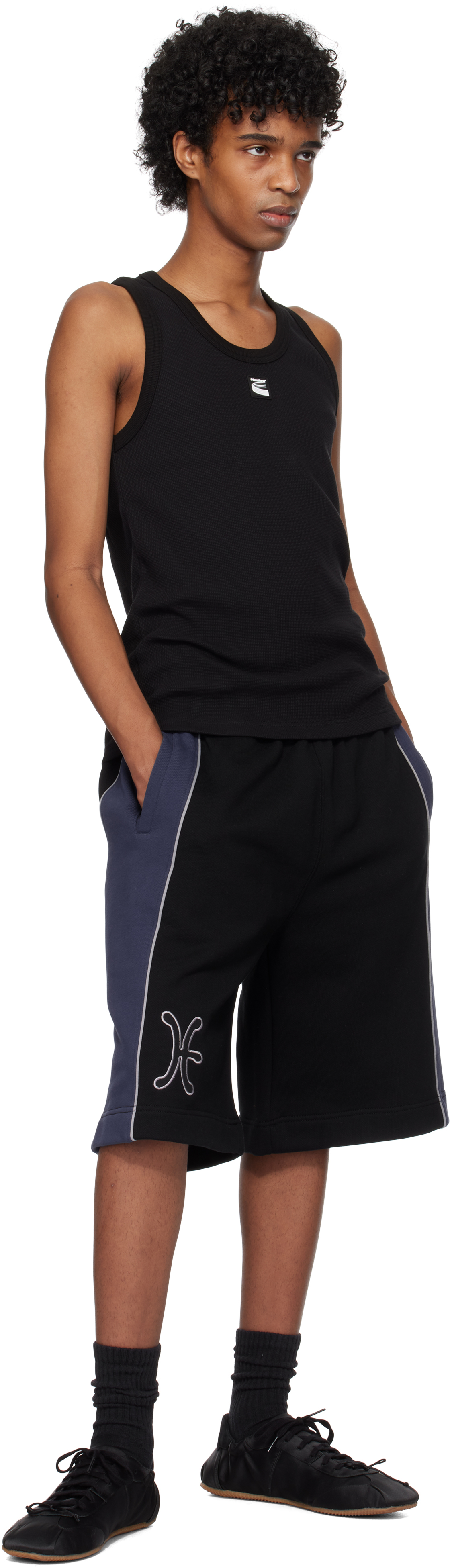 Kijun Blak Patch Tank Top In Black