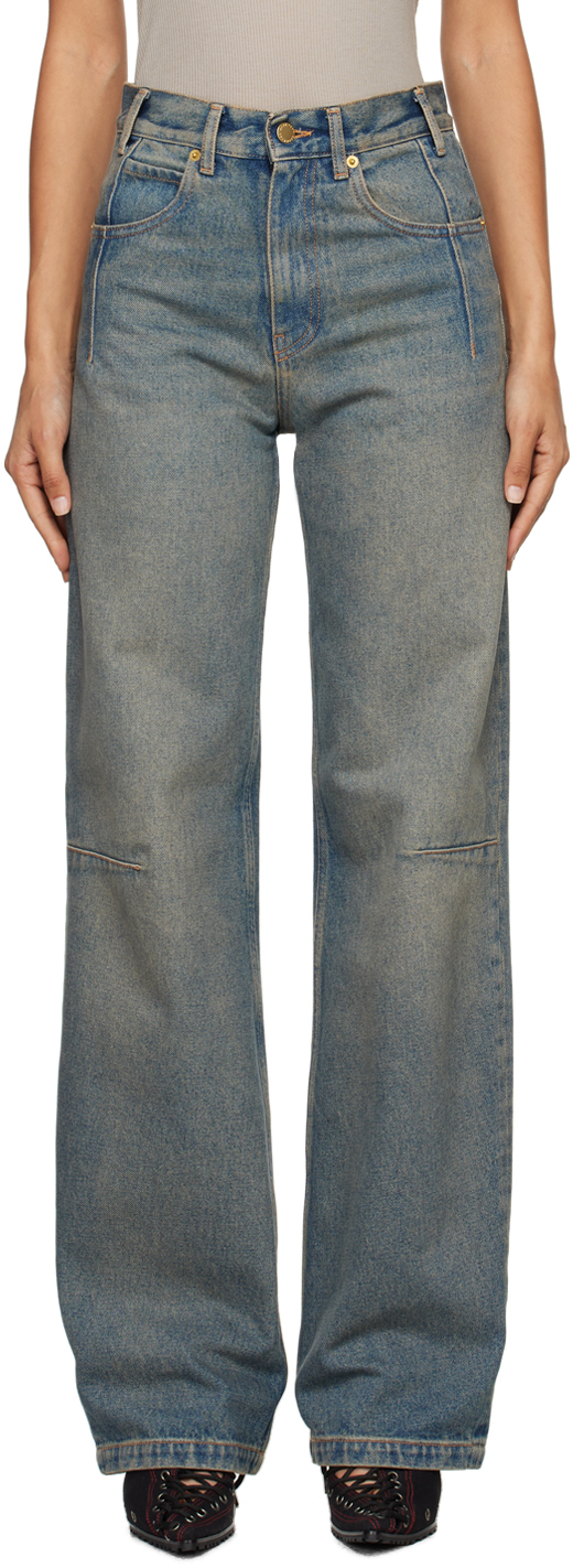 Blue Lu Straight Leg Fitted Jeans