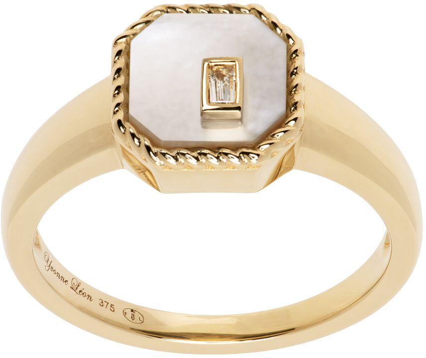【関税込み】Yvonne Leon ゴールド Baby Chevaliere Octo リング Gold Baby Chevalière Octo Ring by Yvonne Léon on Sale