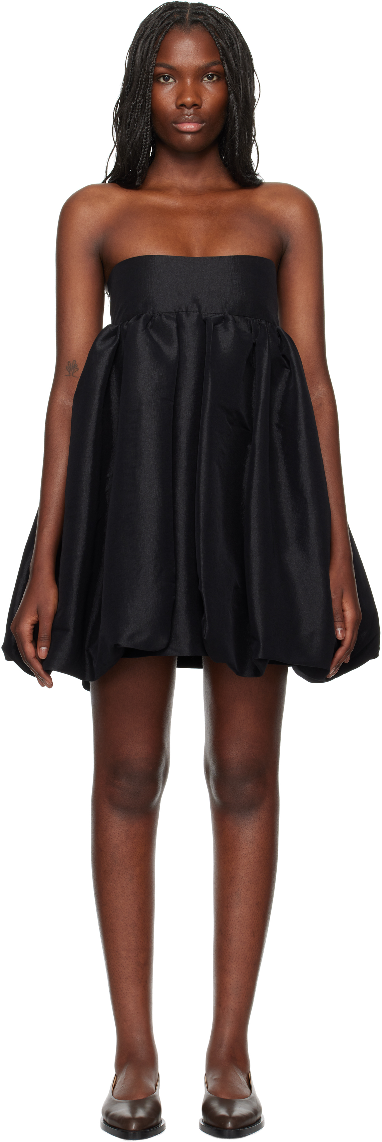 KIKA VARGAS SSENSE EXCLUSIVE BLACK CRIE MINIDRESS 