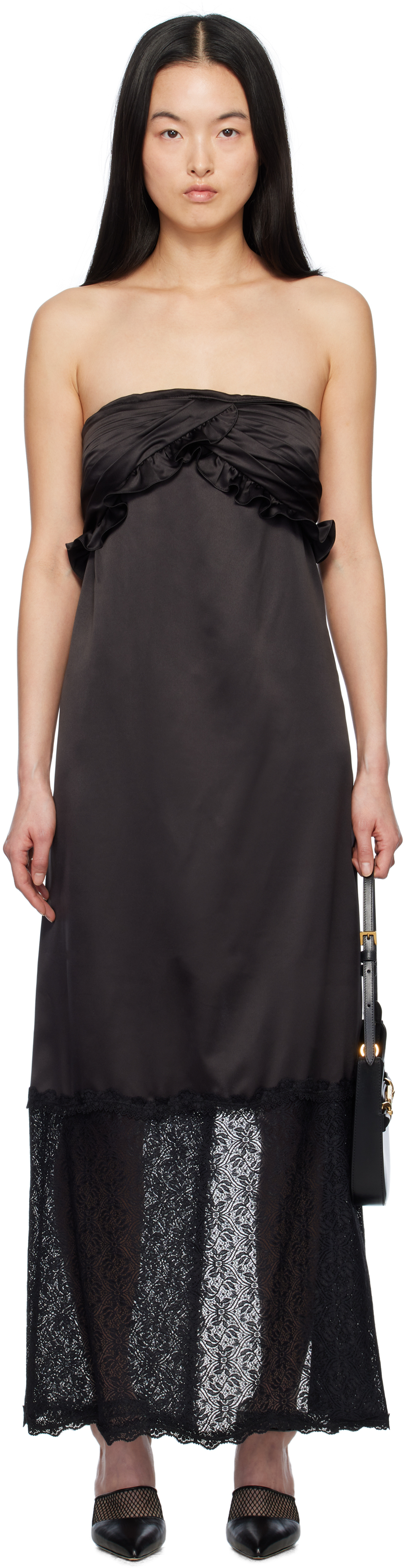 Black Reed Maxi Dress