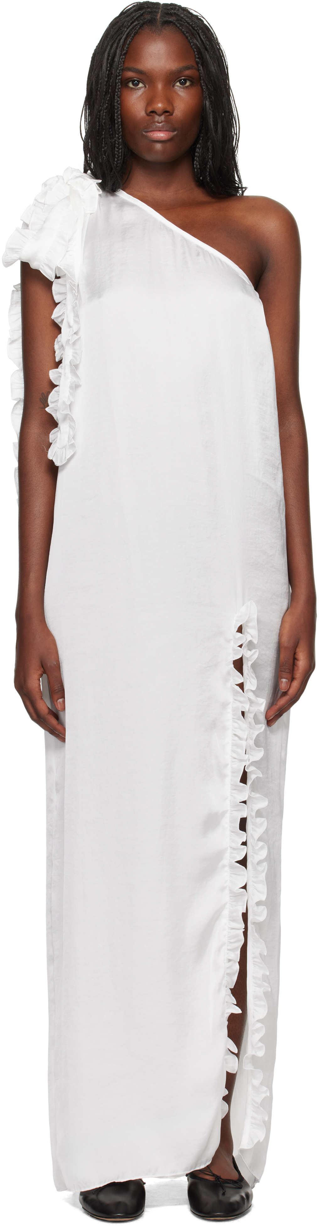 SSENSE Canada Exclusive White Aretha Maxi Dress by Kika Vargas on Sale