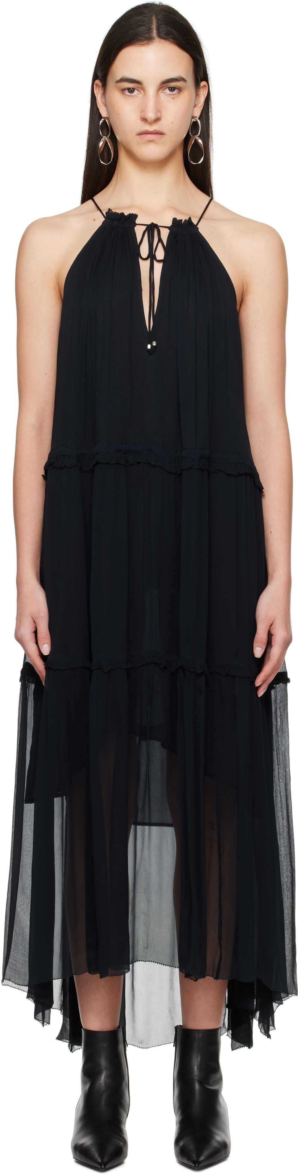 オールインワン・サロペット Isabel Marant Etoile Alita Midi Dress Alita chiffon midi dress in red - Marant Etoile | Mytheresa