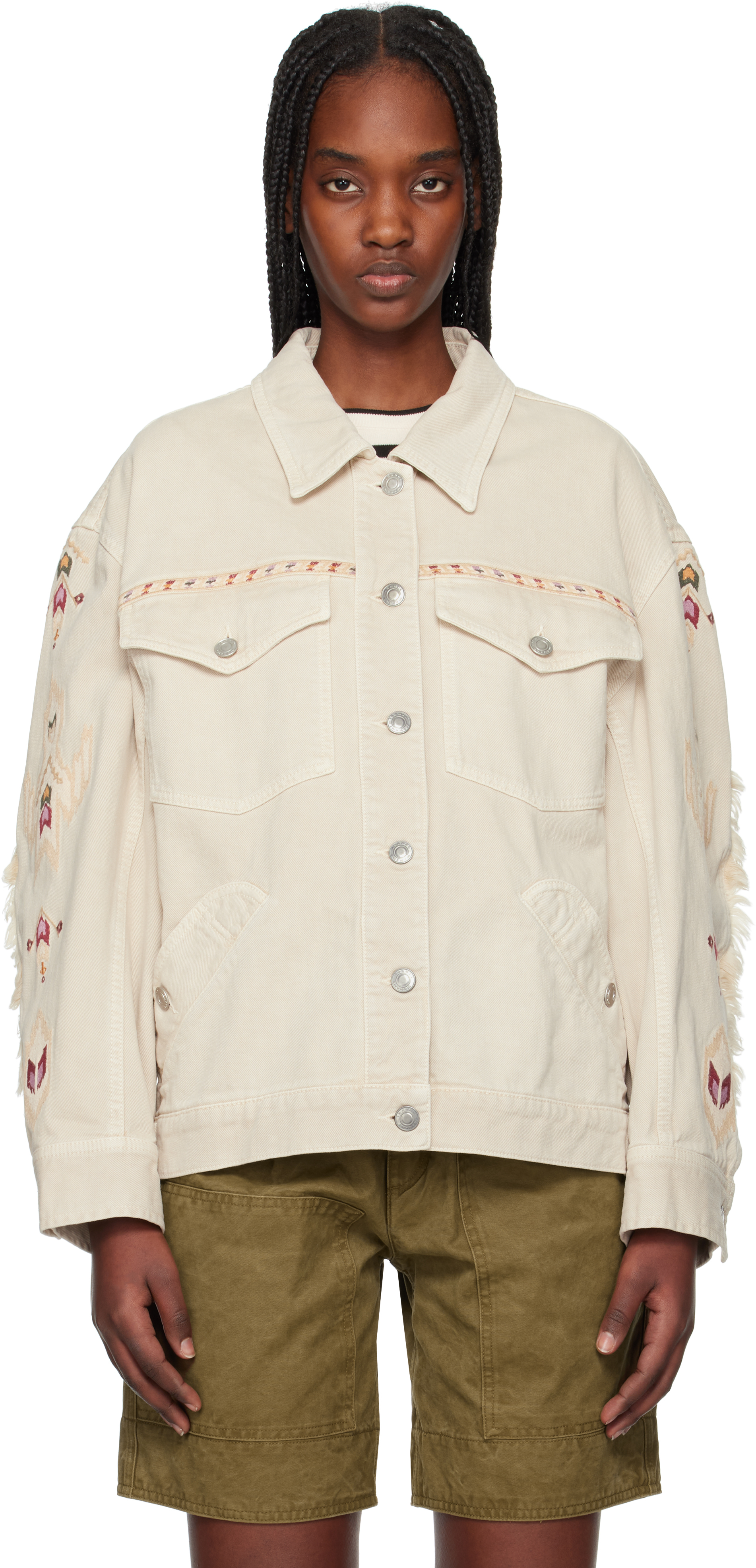 Beige Manona Denim Jacket