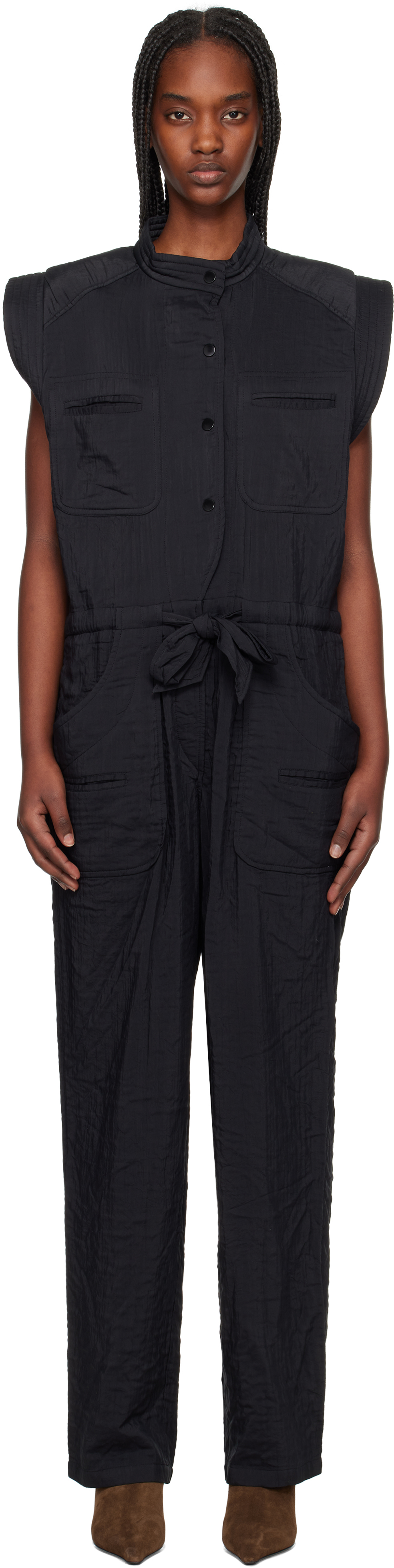 Black Suzie Jumpsuit by Isabel Marant Etoile on Sale