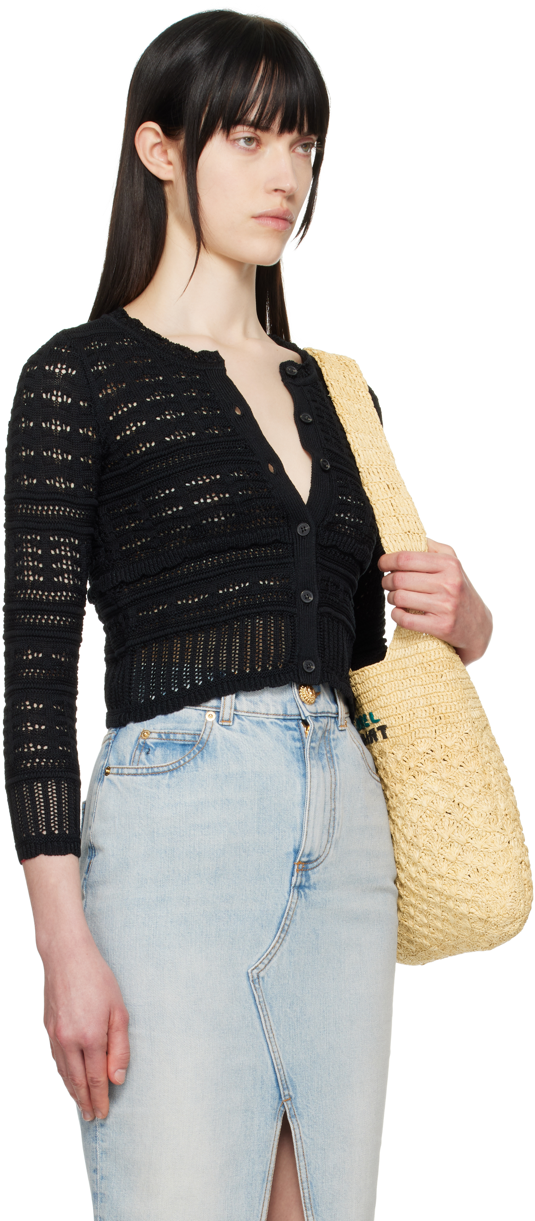 Isabel Marant Étoile Long-sleeved Cardigan In Black