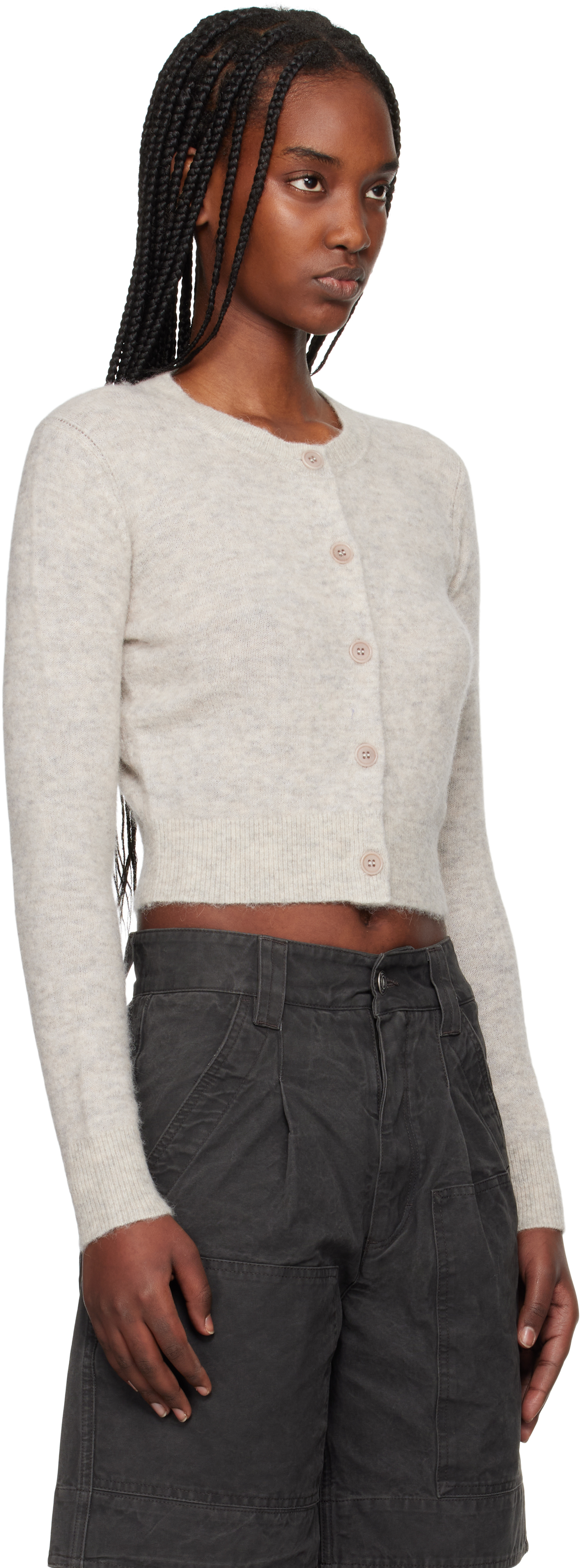 Isabel Marant Étoile Gray Nity Cardigan In Sand