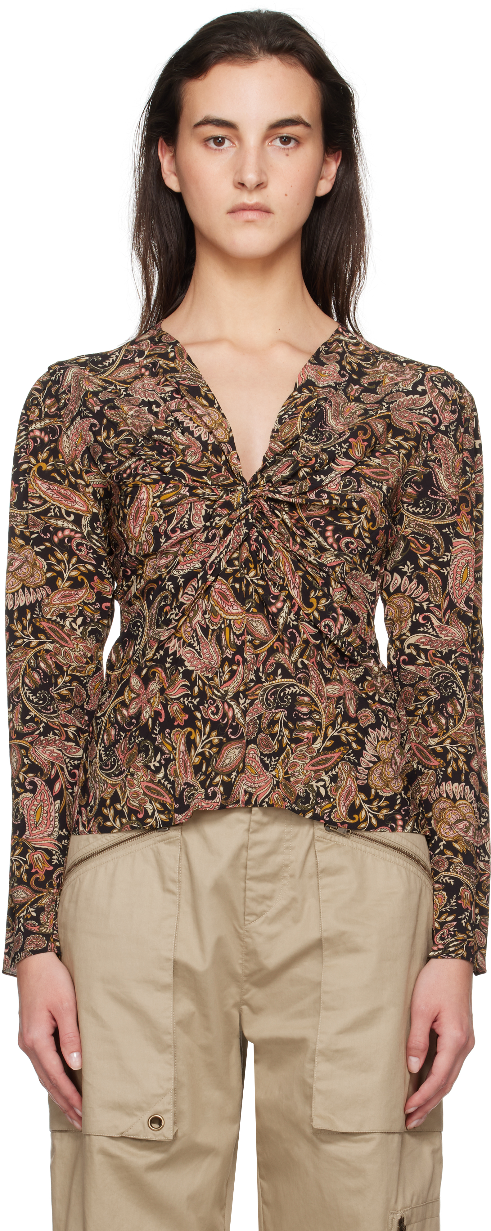 【関税込み】Isabel Marant ブラック Rufus セーター SOLVI TOP Woman black | ISABEL MARANT Official online store