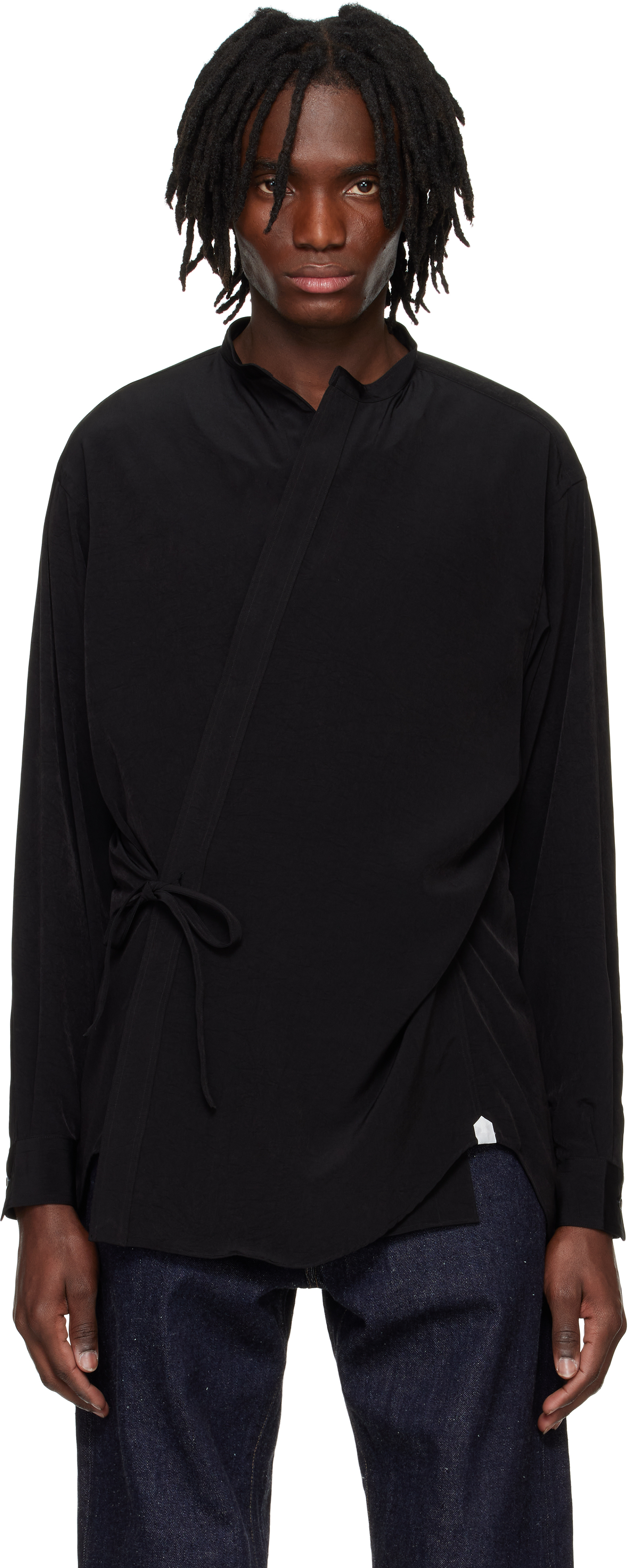 Black Band Collar Dougi Shirt