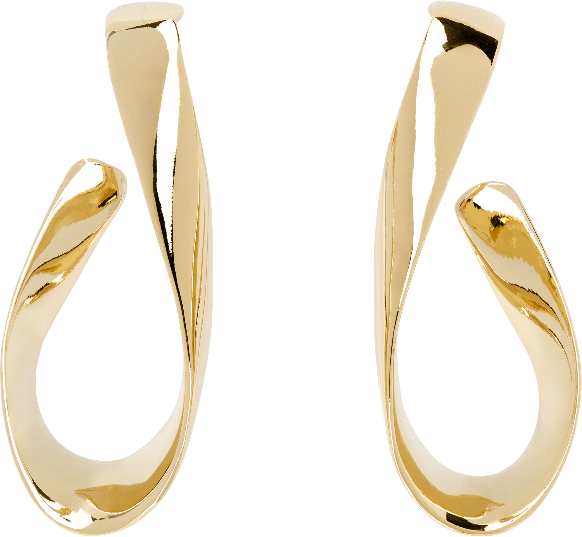 Gold Twisted Earrings